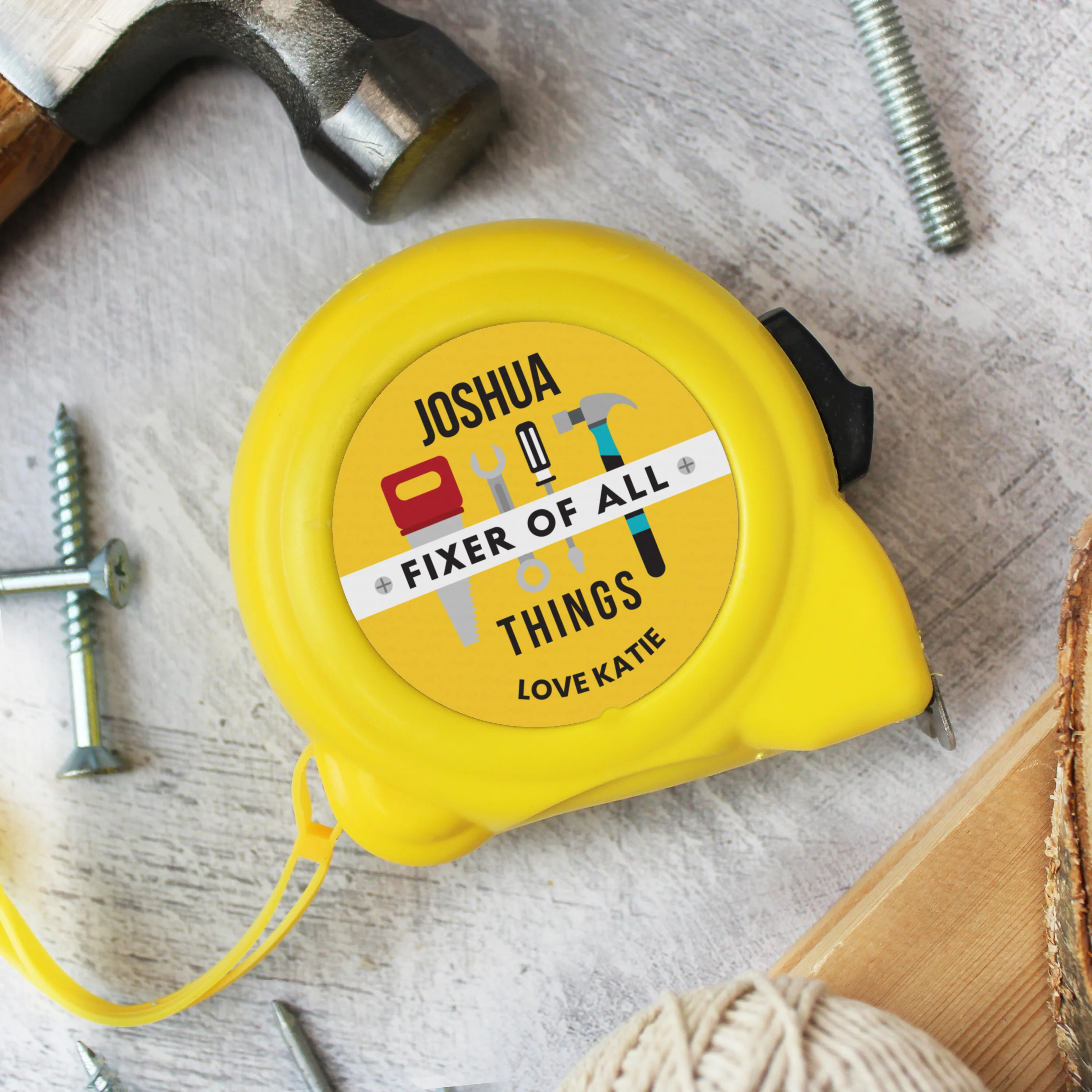 Personalised Fixer of All Things Tape Measure - Image 4