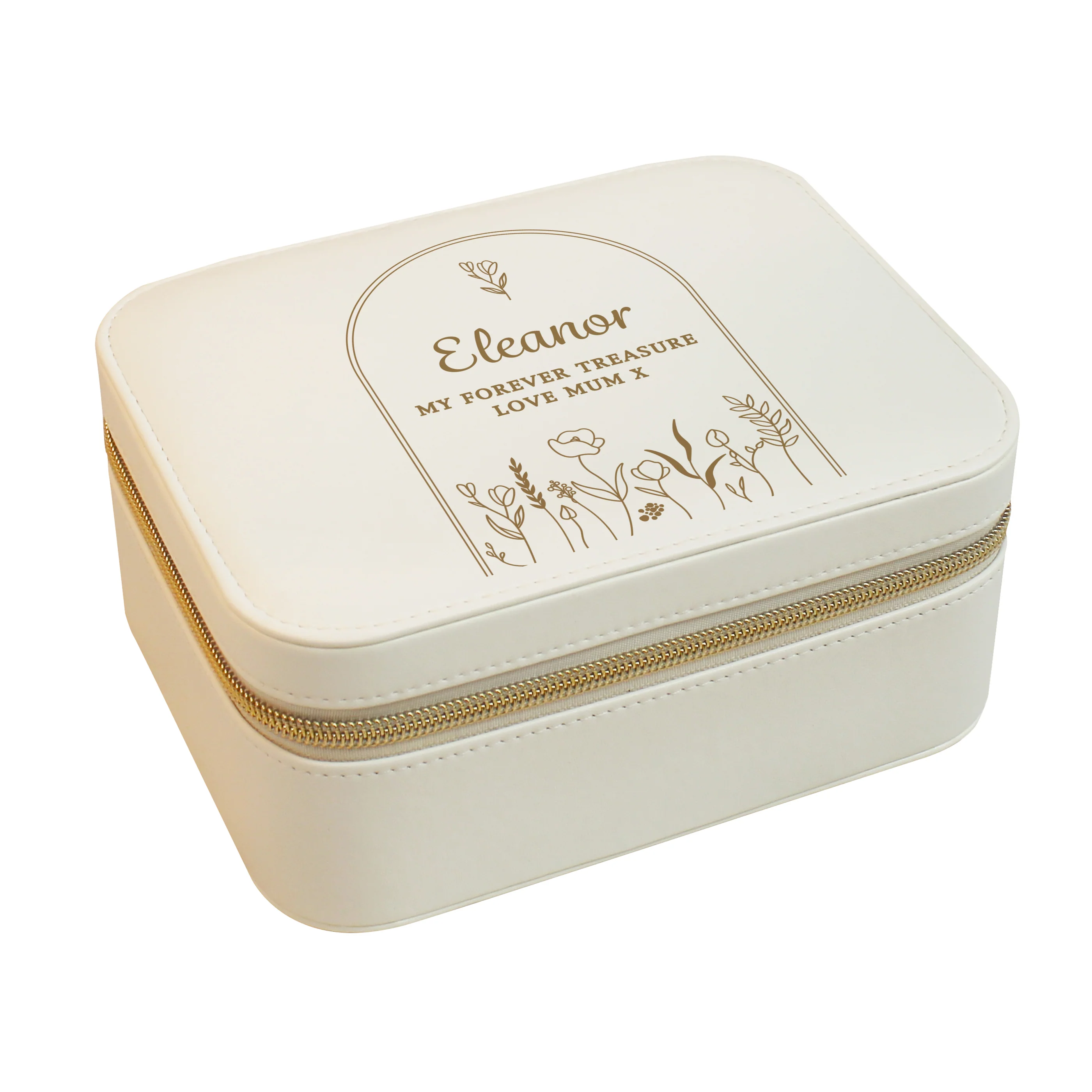 Personalised Floral Arch Travel Jewellery Box - Image 5