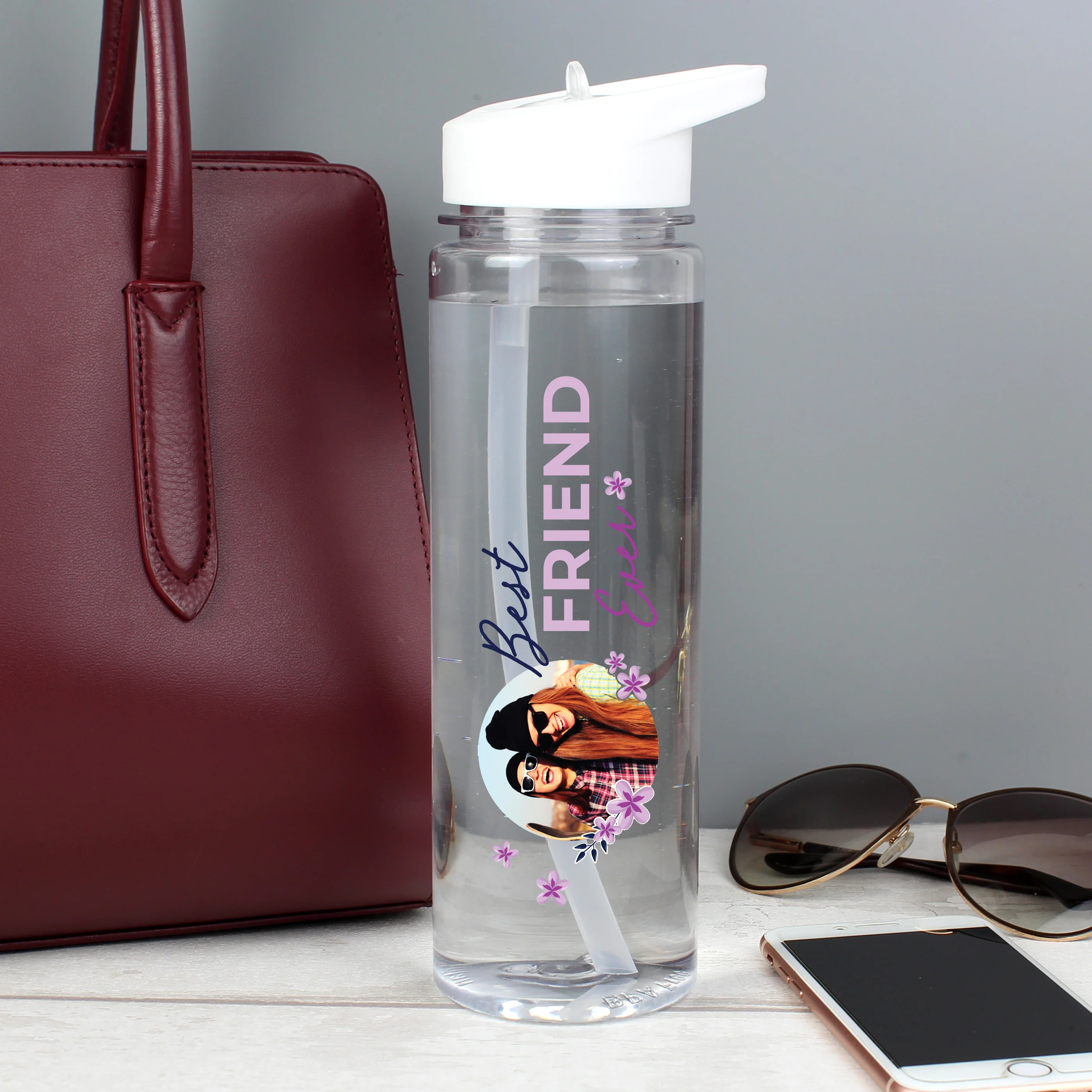 Personalised Floral Best Ever Photo Upload Water Bottle - Image 6