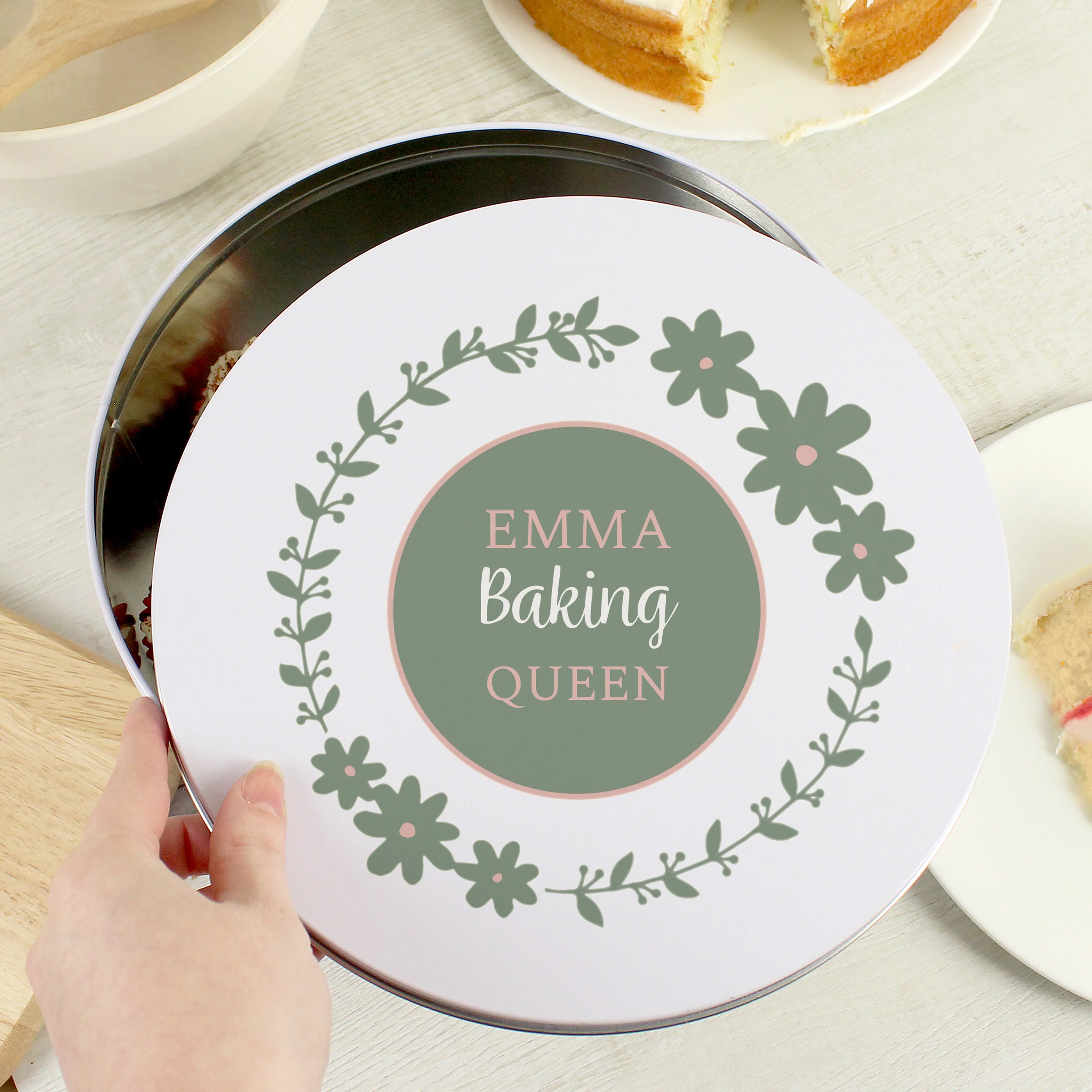 Personalised Floral Cake Tin - Image 4