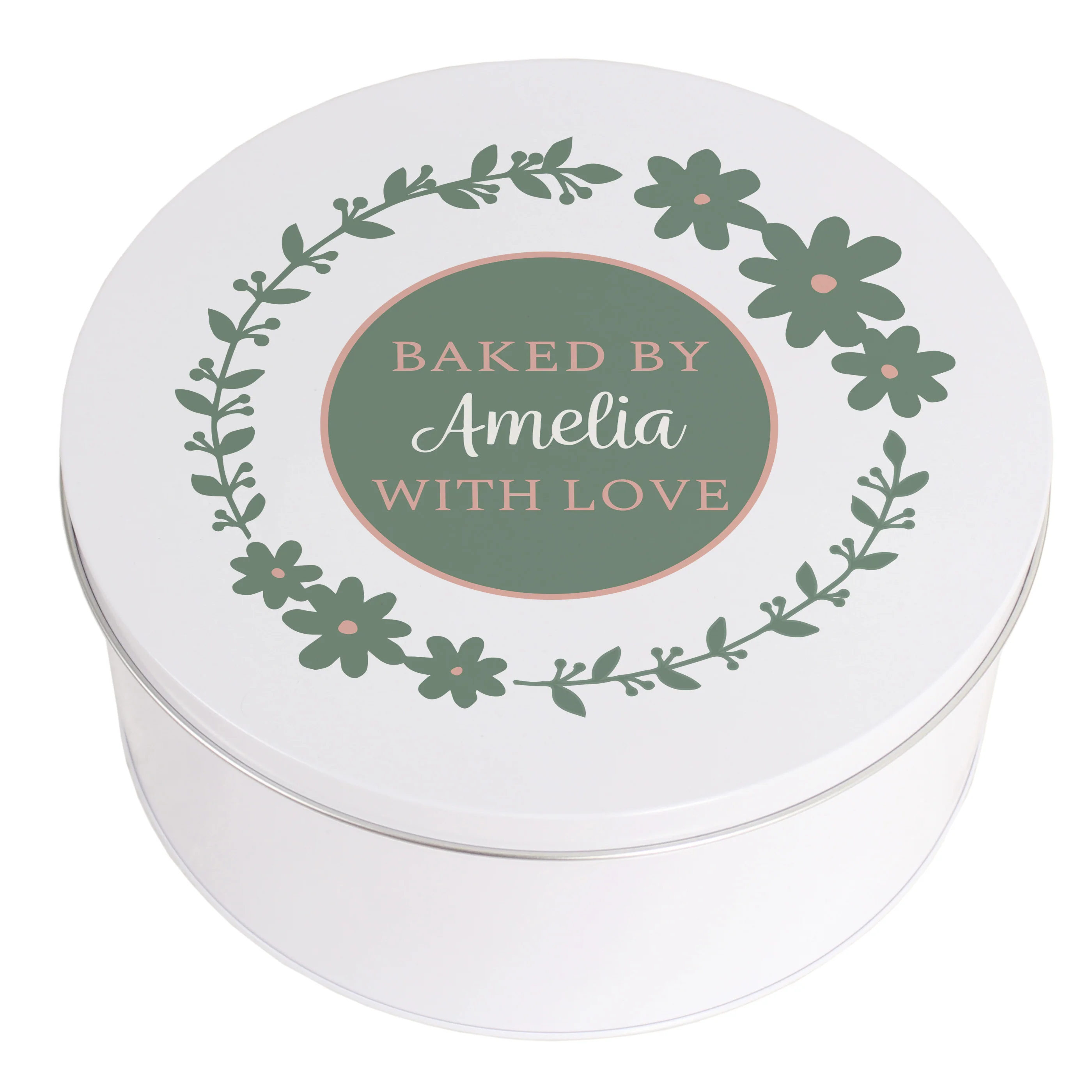 Personalised Floral Cake Tin - Image 5