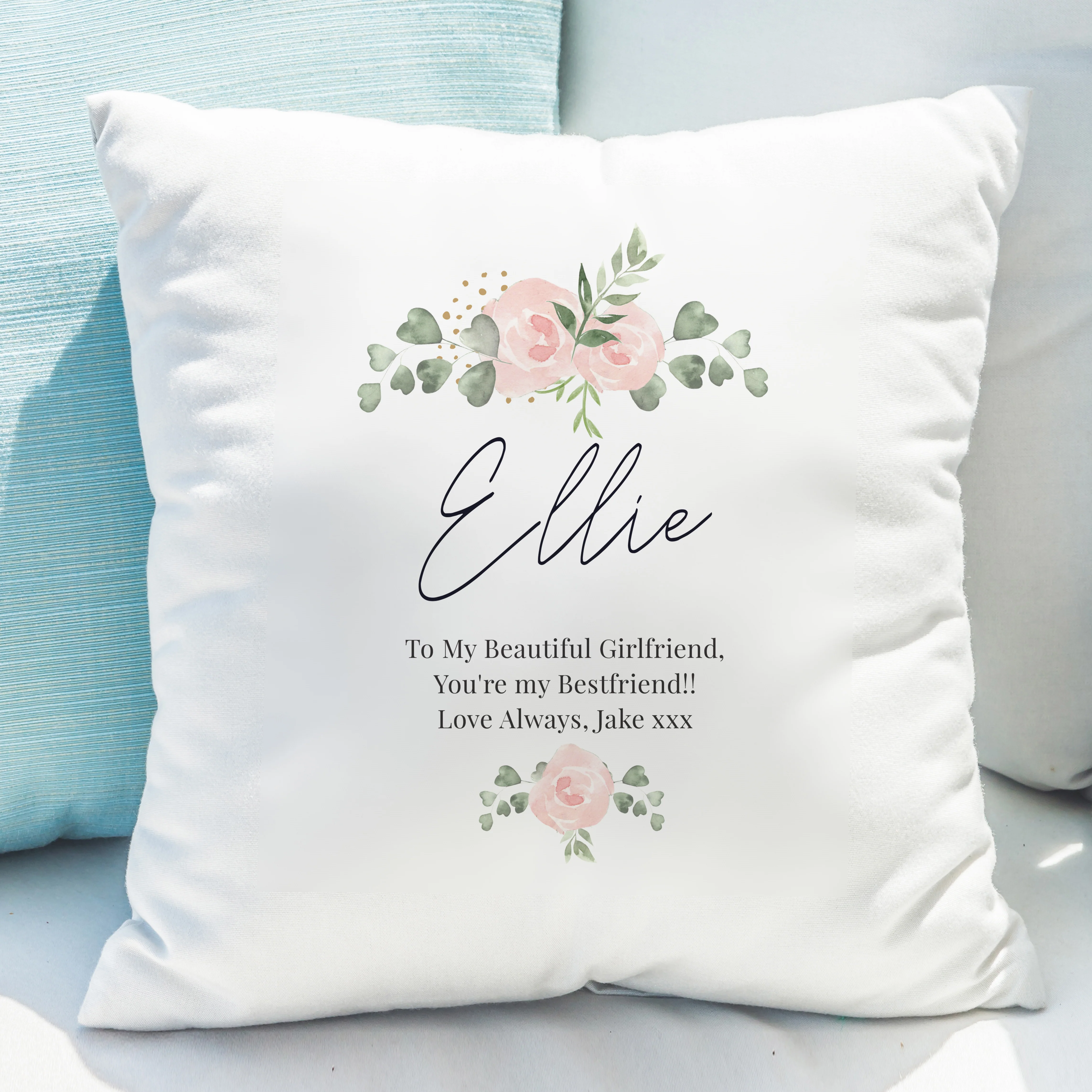 Personalised Floral Cushion - Image 3