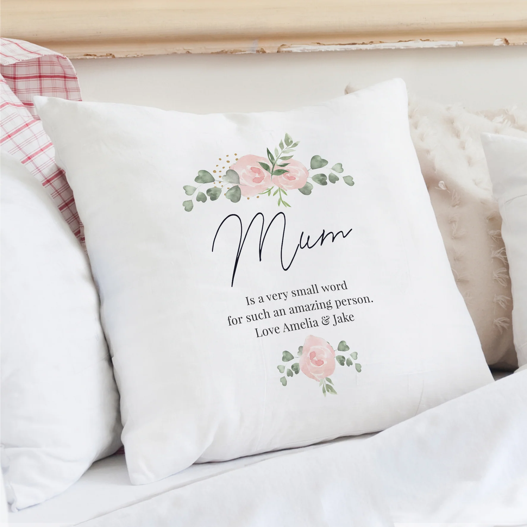 Personalised Floral Cushion - Image 4