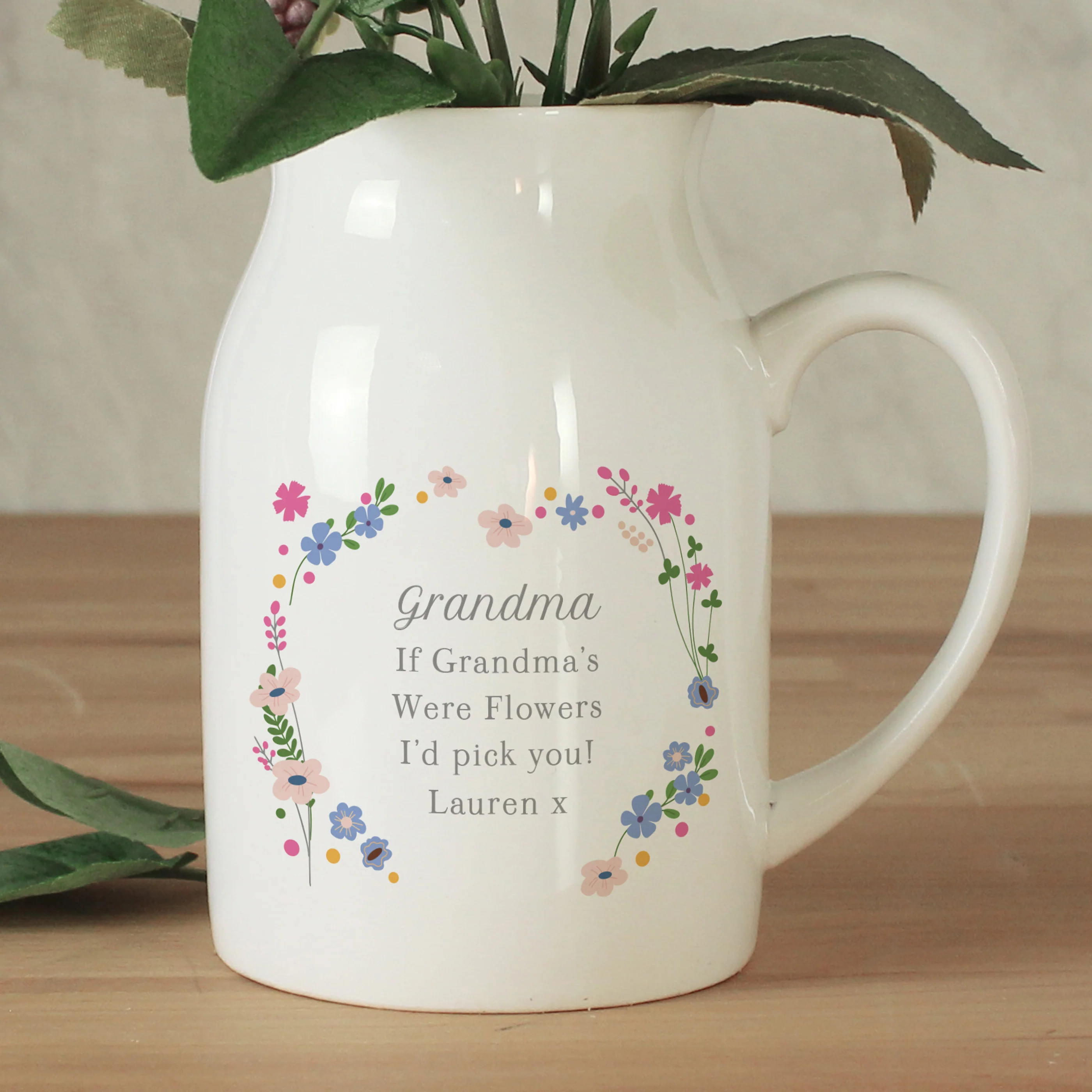 Personalised Floral Flower Jug - Image 7