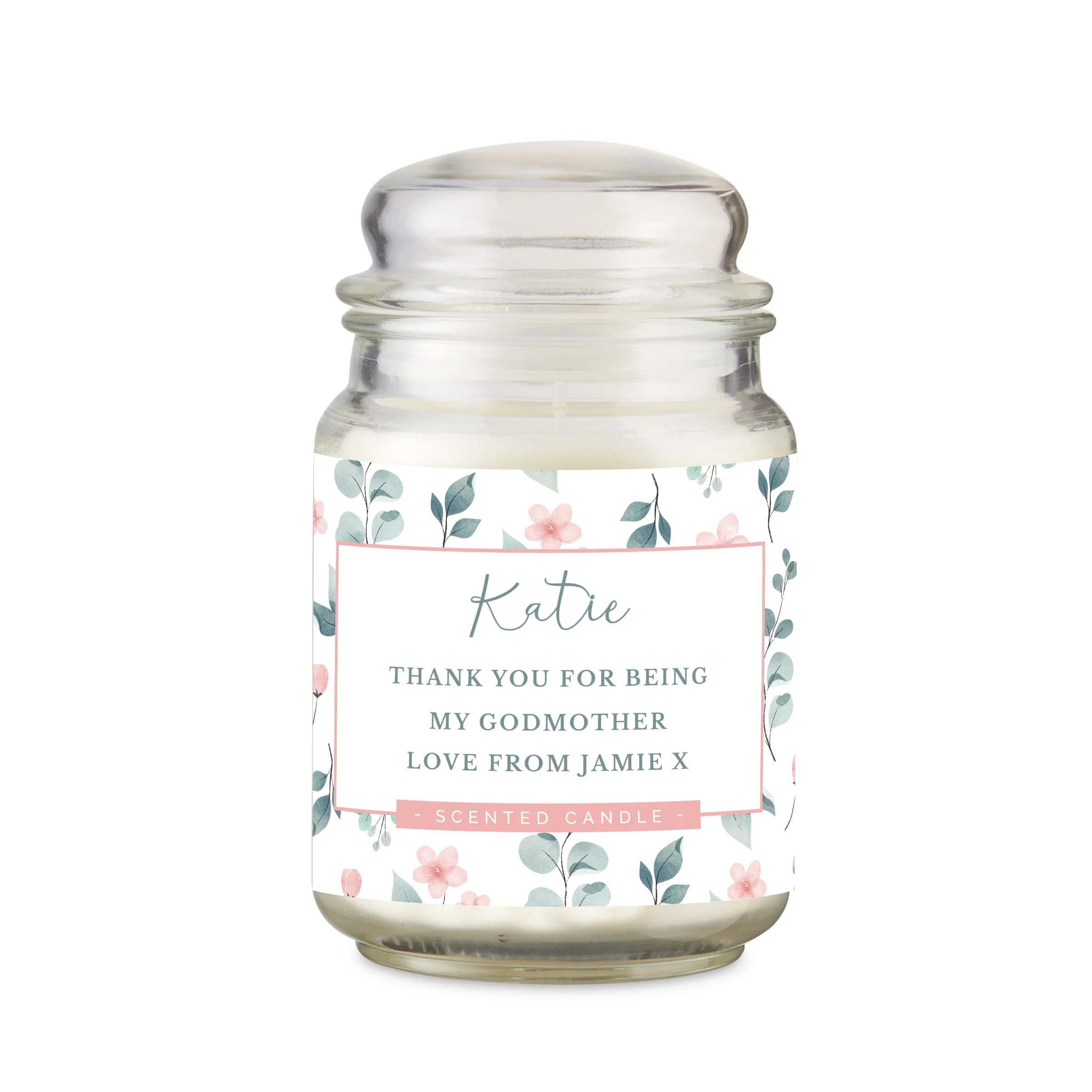 Personalised Floral Large Scented Jar Candle - Image 5