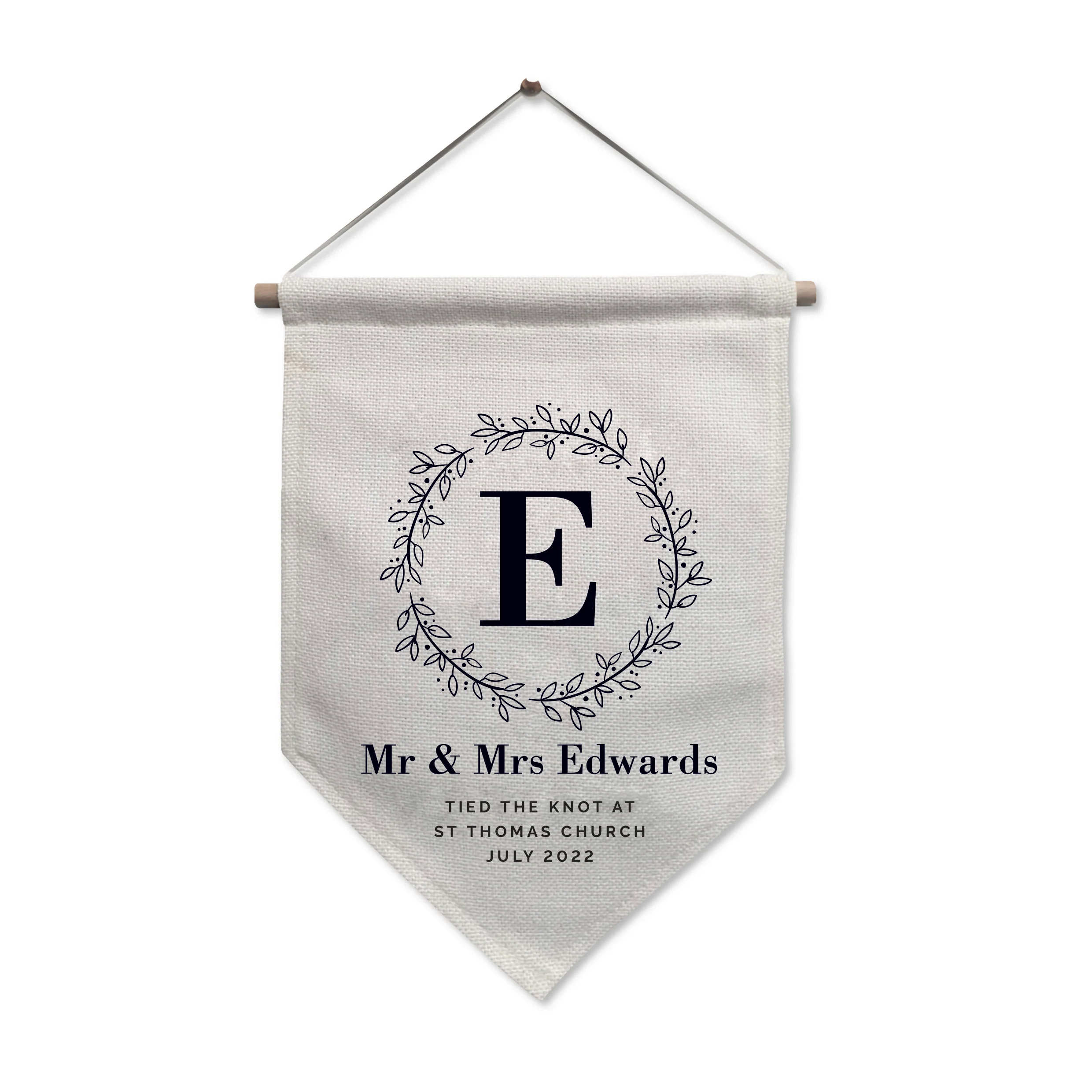 Personalised Floral Leaf Hanging Banner - Image 5
