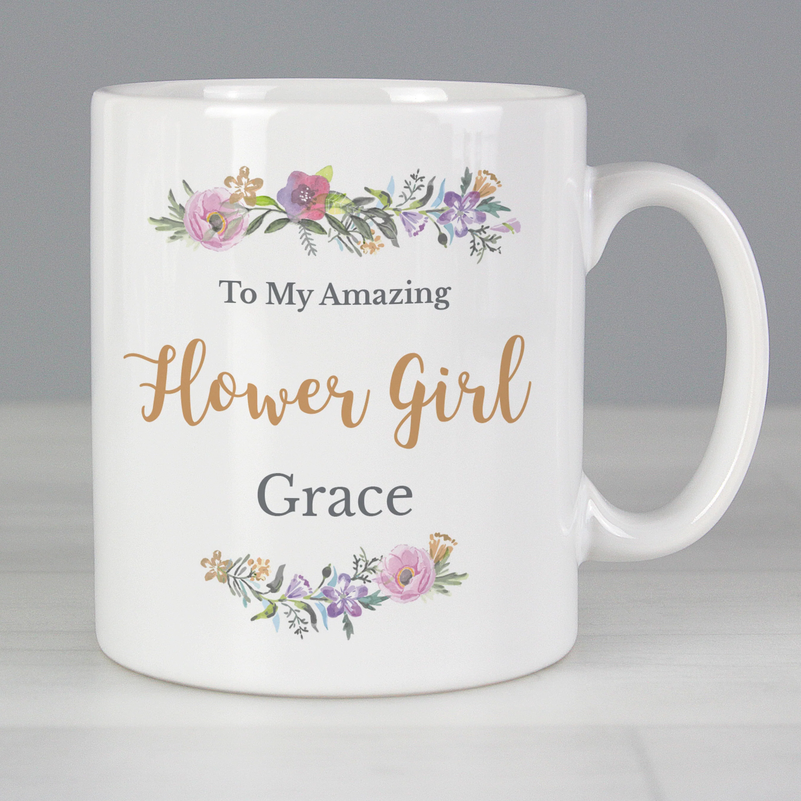 Personalised Floral Message Mug - Image 4