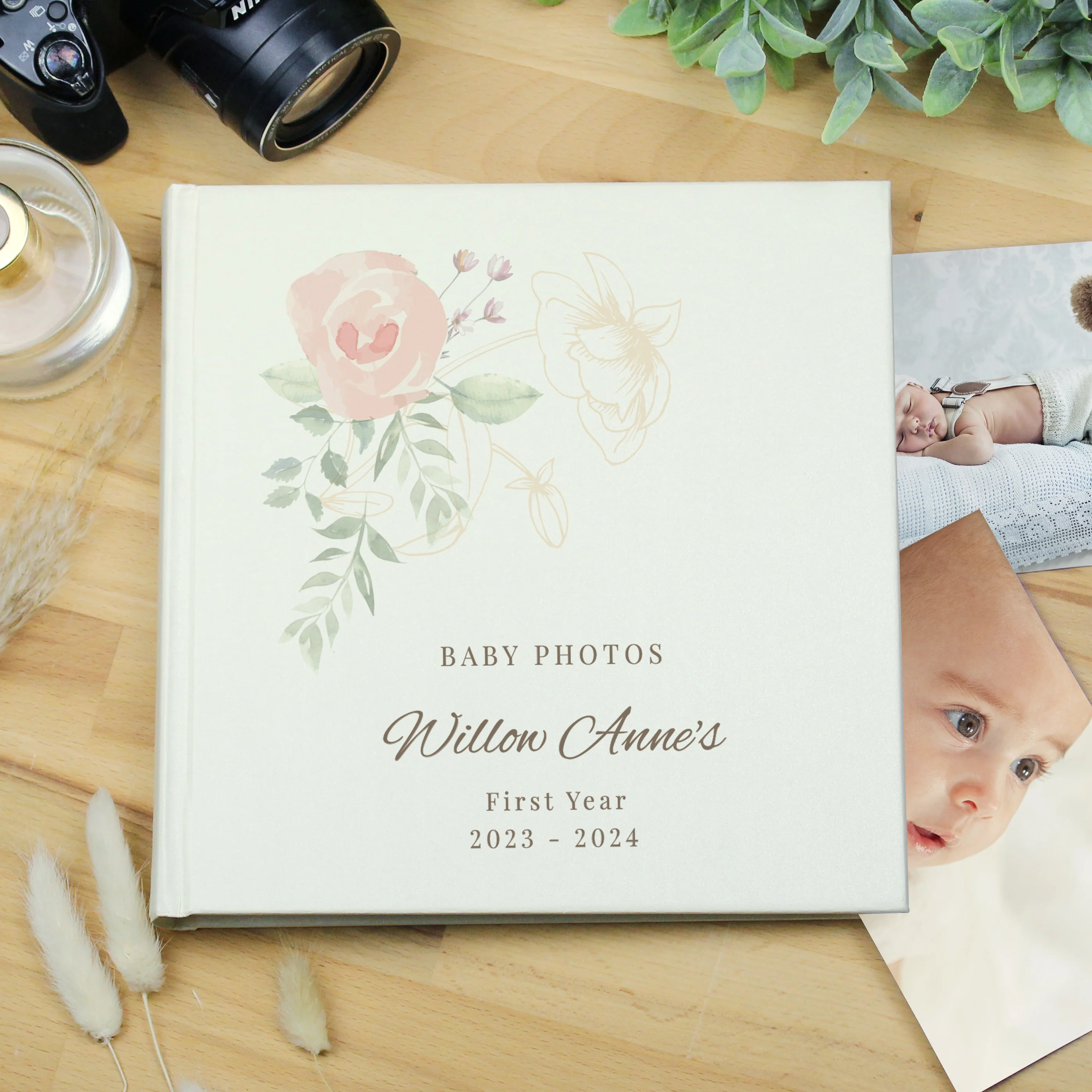 Personalised Floral Square Photo Album - Image 2