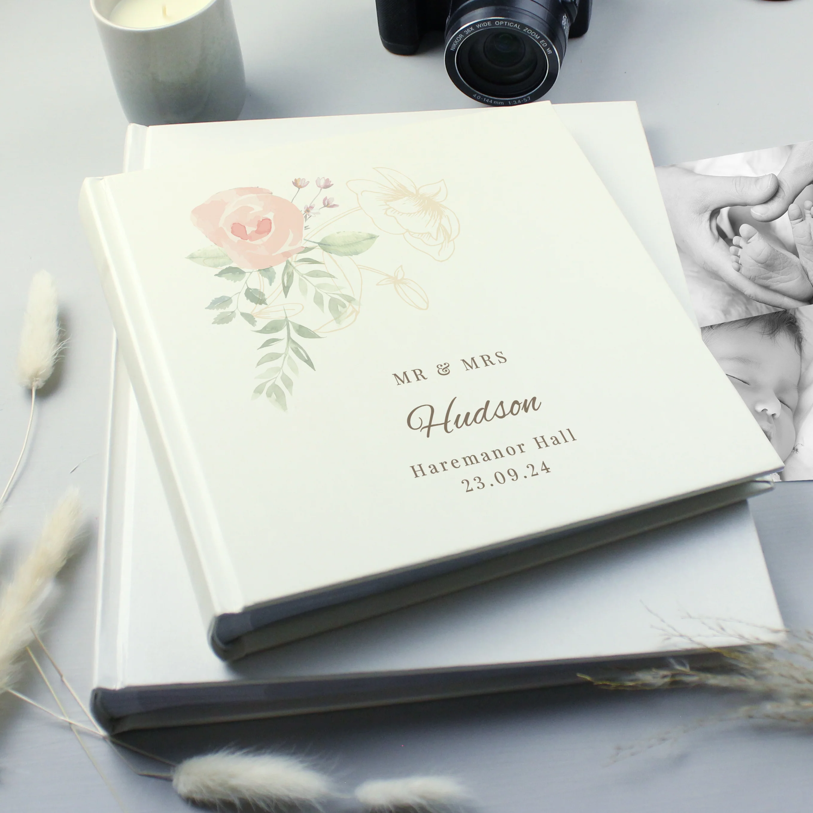 Personalised Floral Square Photo Album - Image 6
