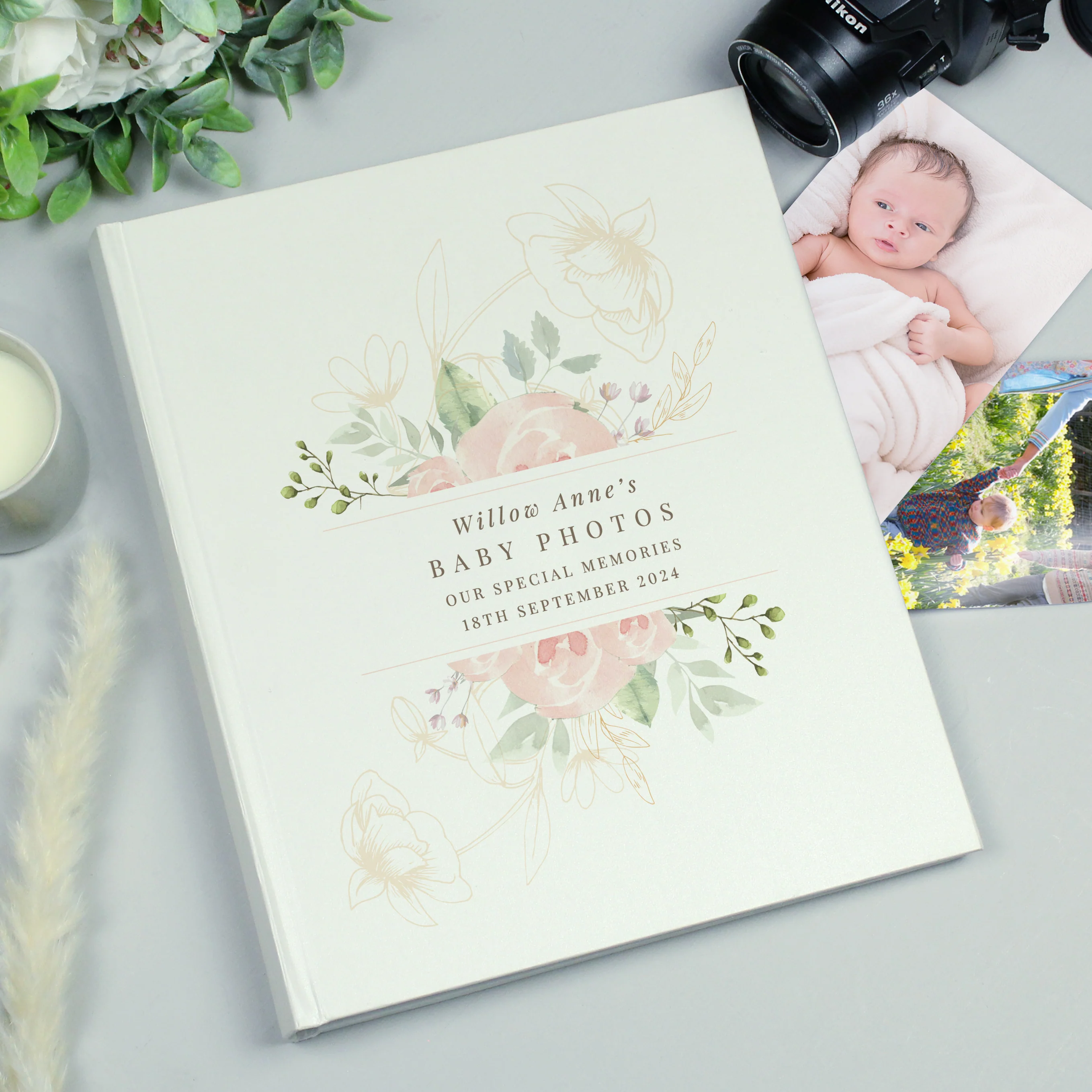Personalised Floral Traditional Photo Album - Image 2