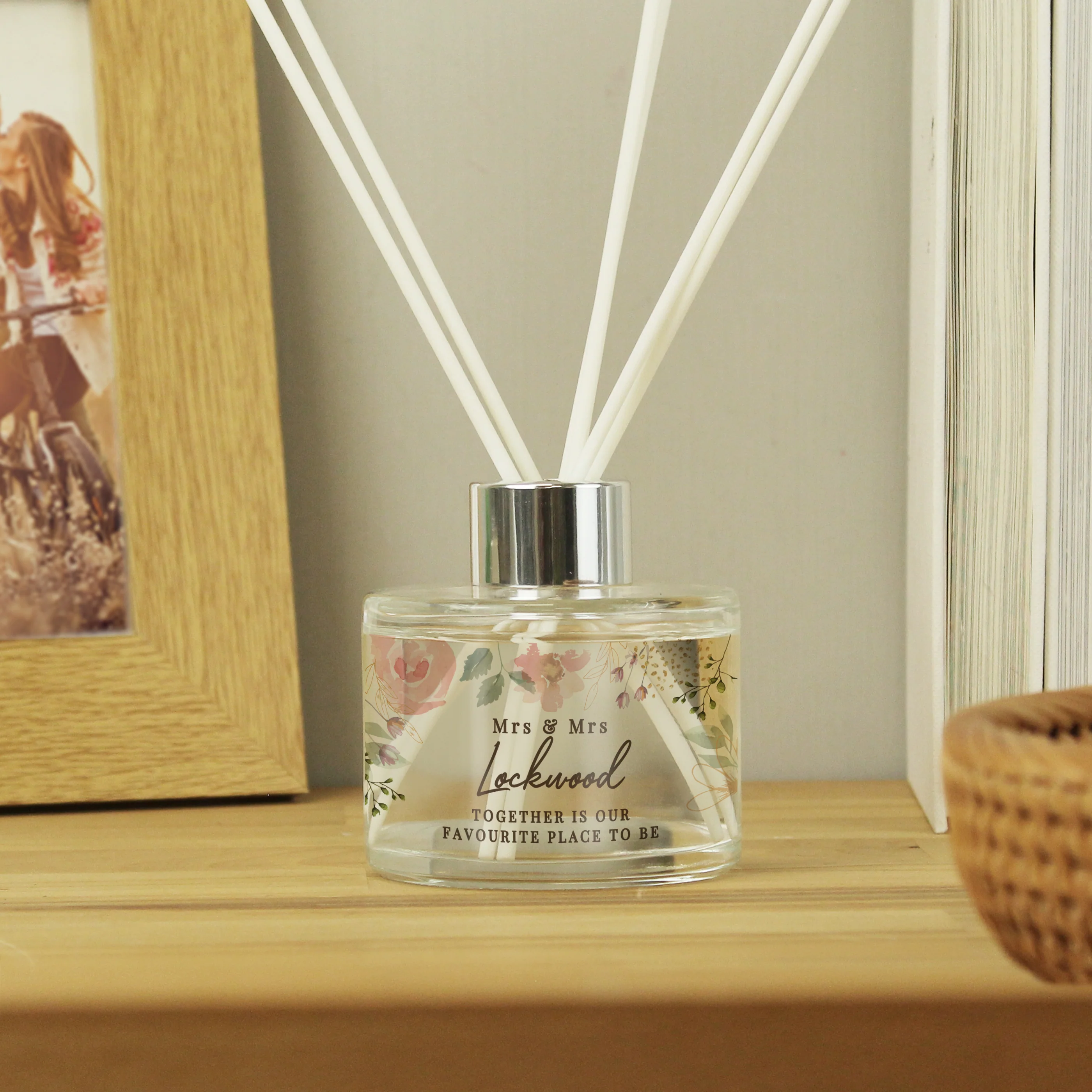Personalised Floral Watercolour Reed Diffuser - Image 3