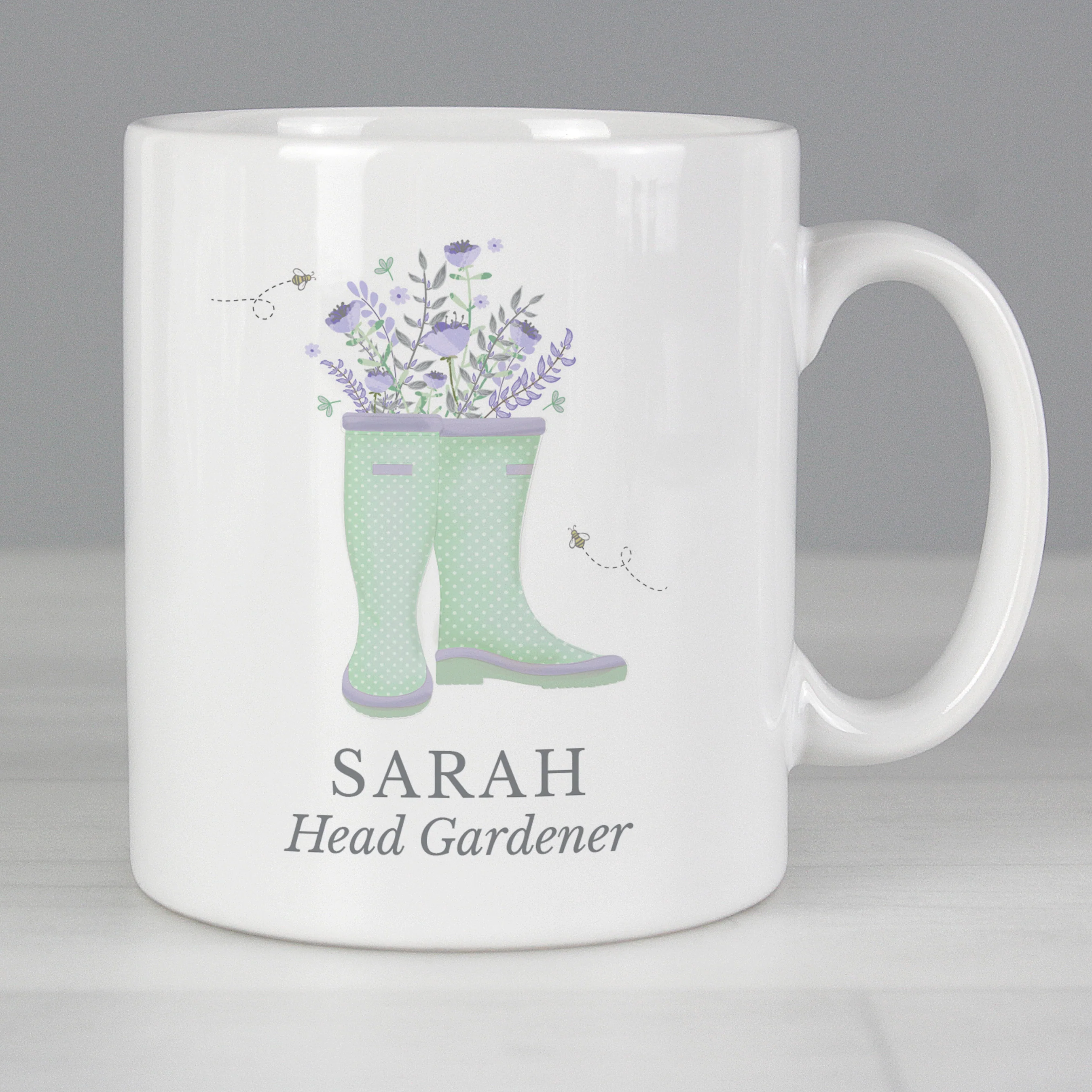 Personalised Floral Wellies Mug - Image 3