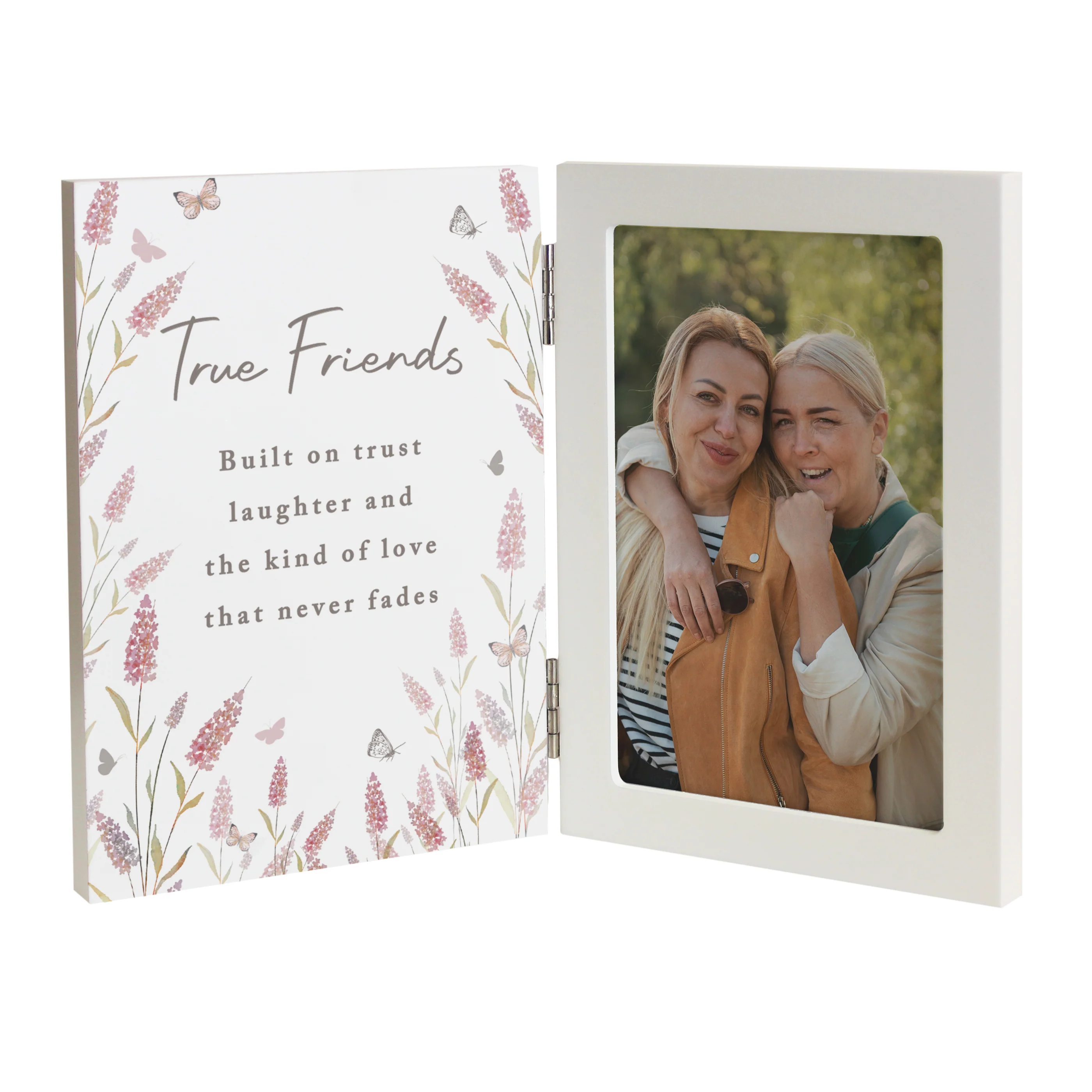 Personalised Floral Wooden Hinged 6x4 Photo Frame - Image 5