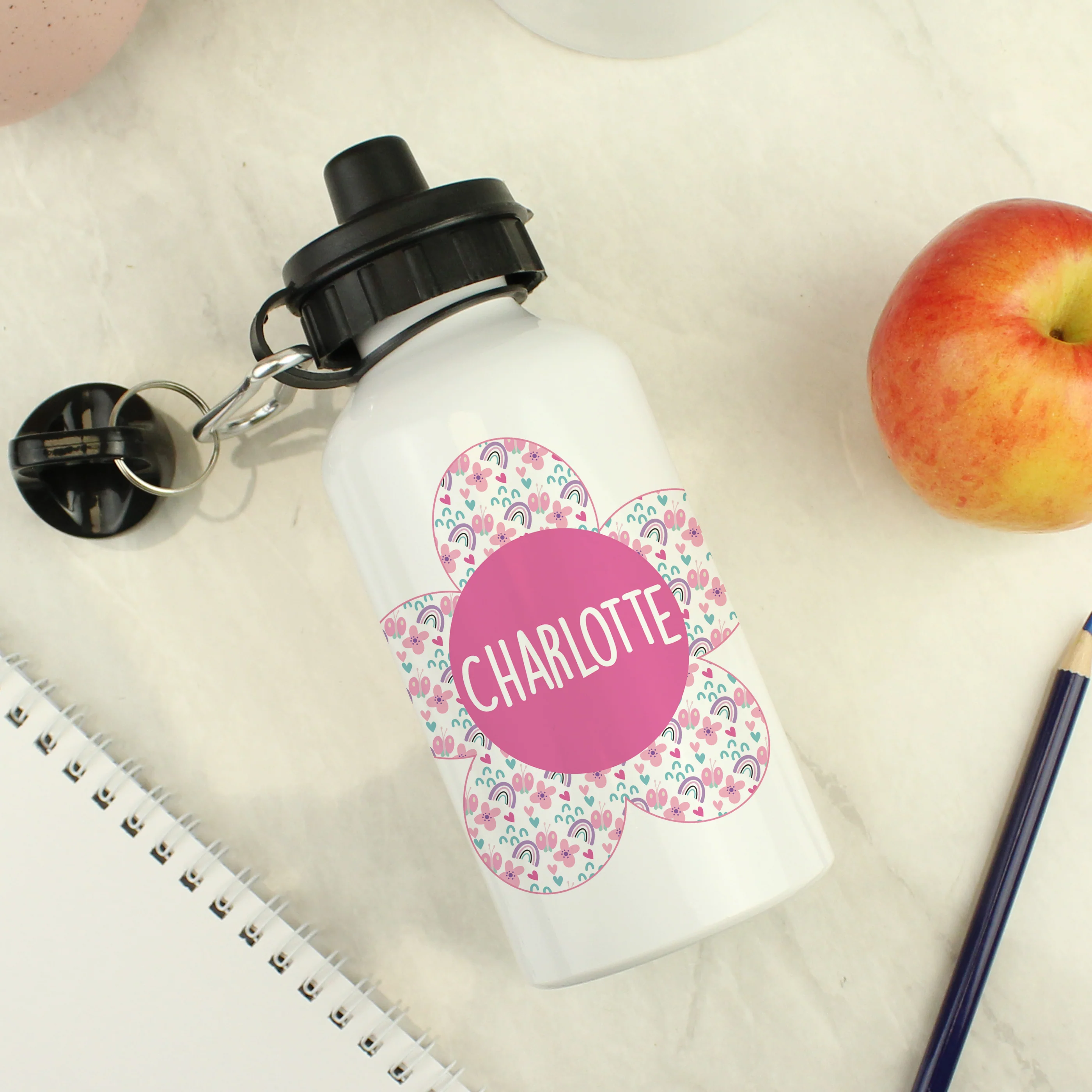 Personalised Flower Drinks Bottle - Image 3