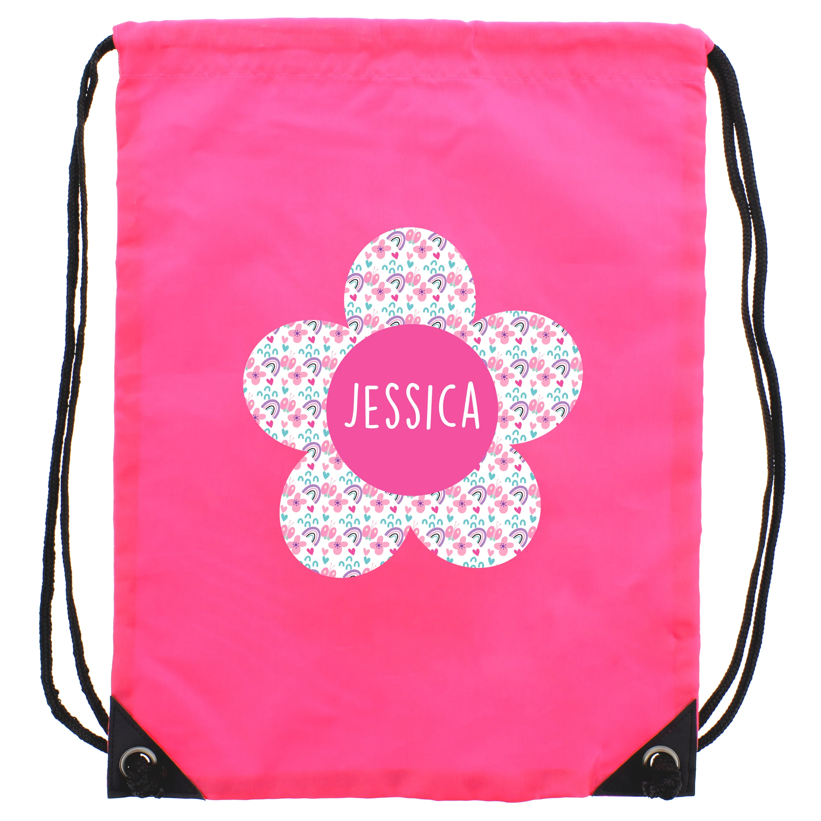 Personalised Flower Pink Kit Bag - Image 5