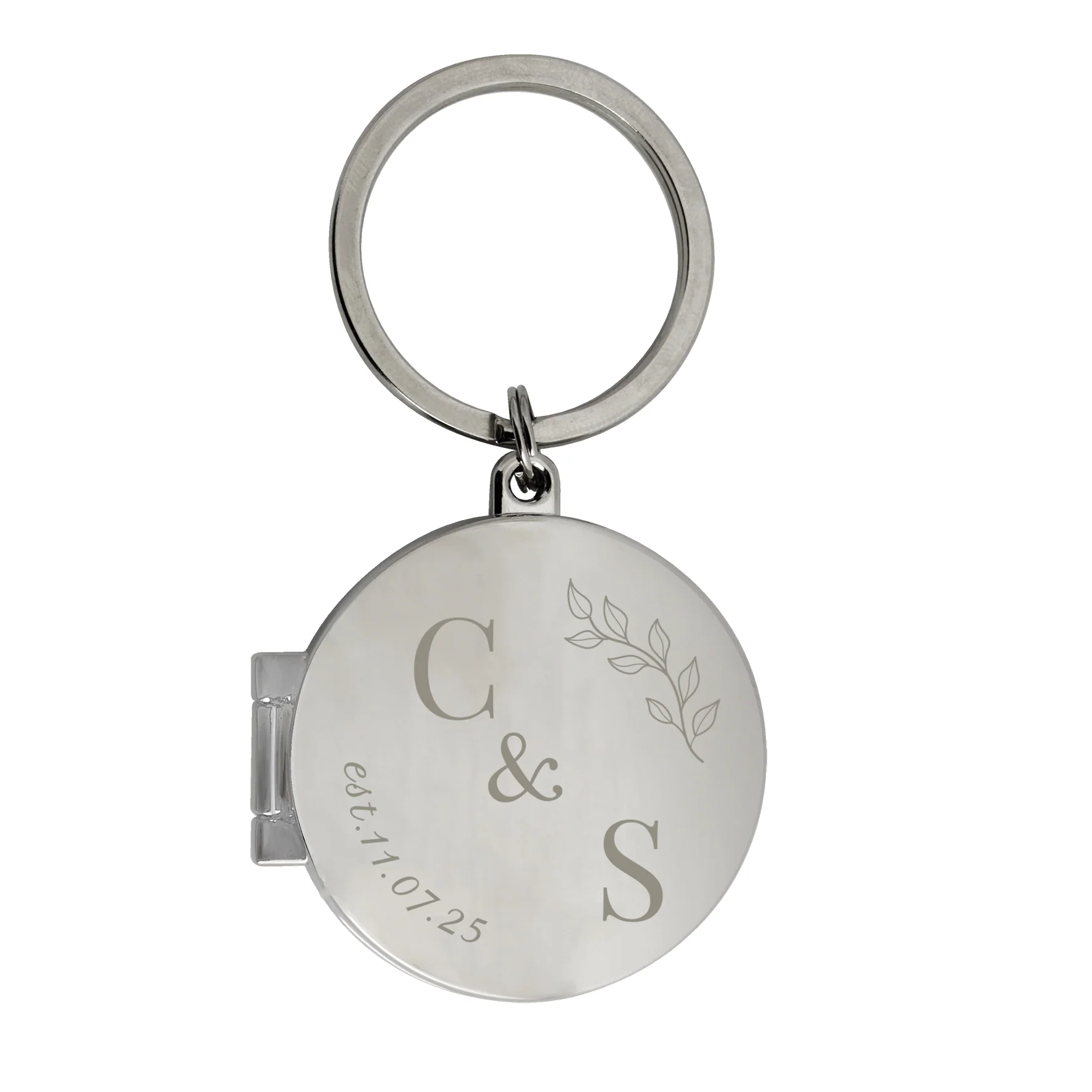 Personalised Foliage Couples Photo Keyring - Image 5