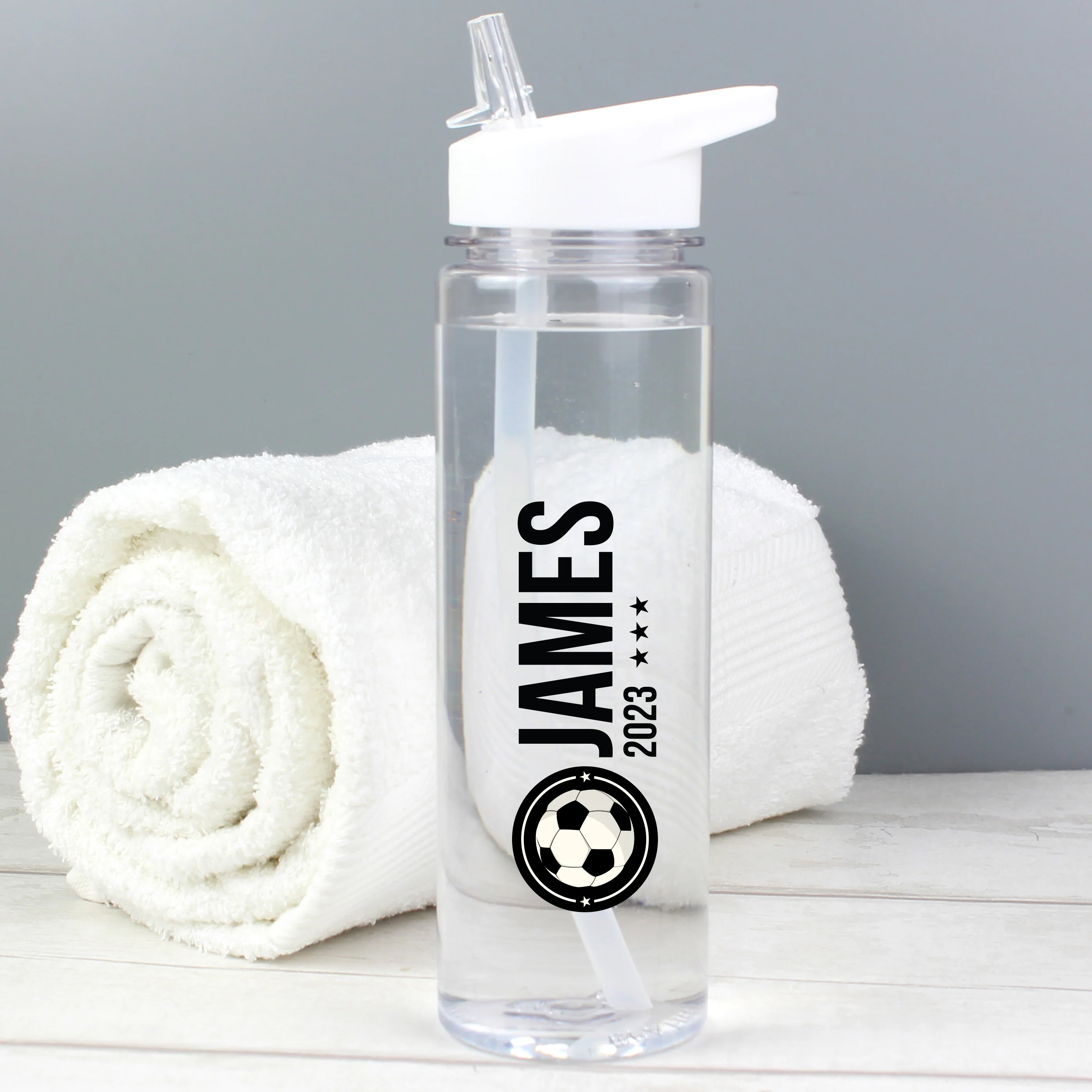 Personalised Football Badge Water Bottle - Image 3