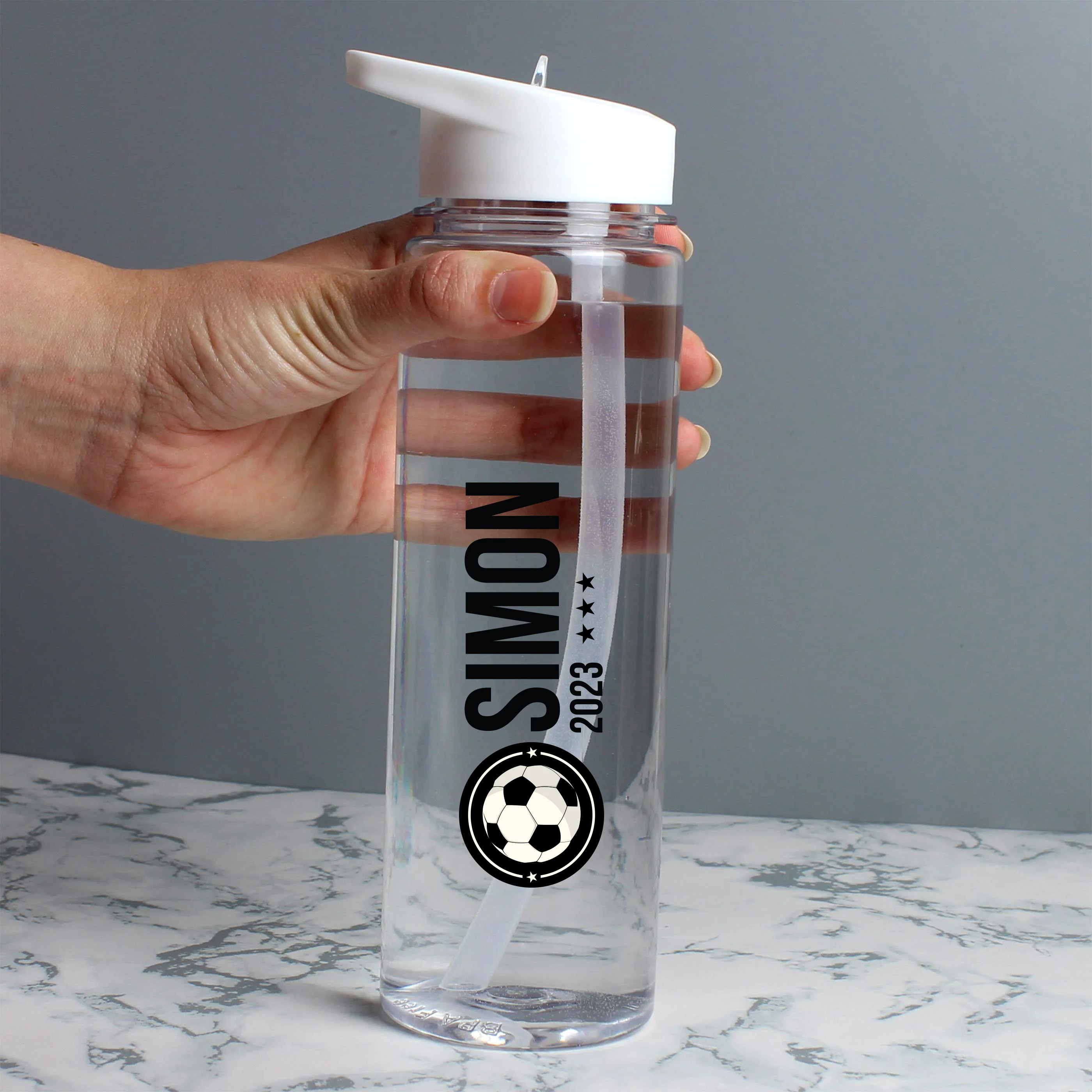 Personalised Football Badge Water Bottle - Image 4