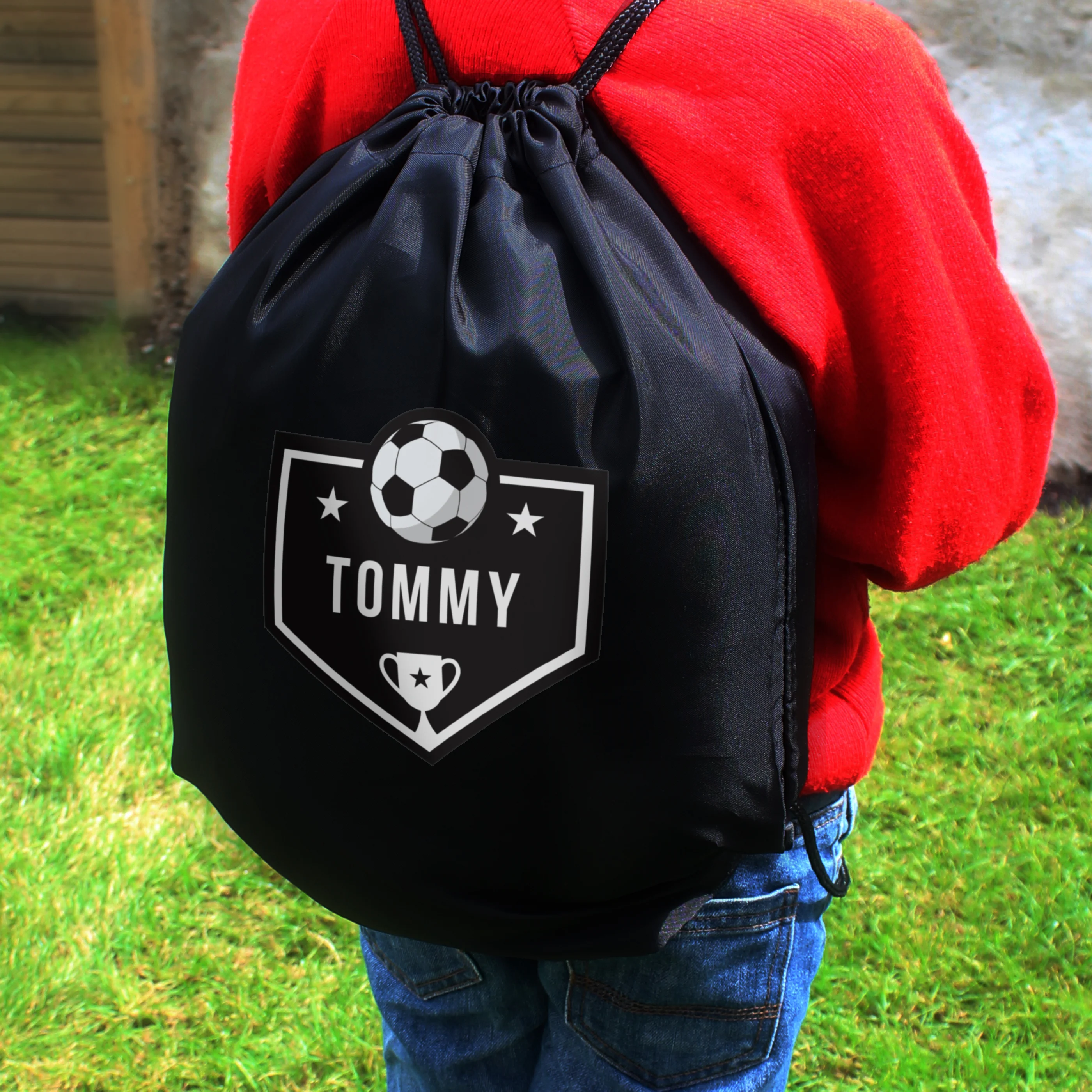 Personalised Football Black Kit Bag - Image 7