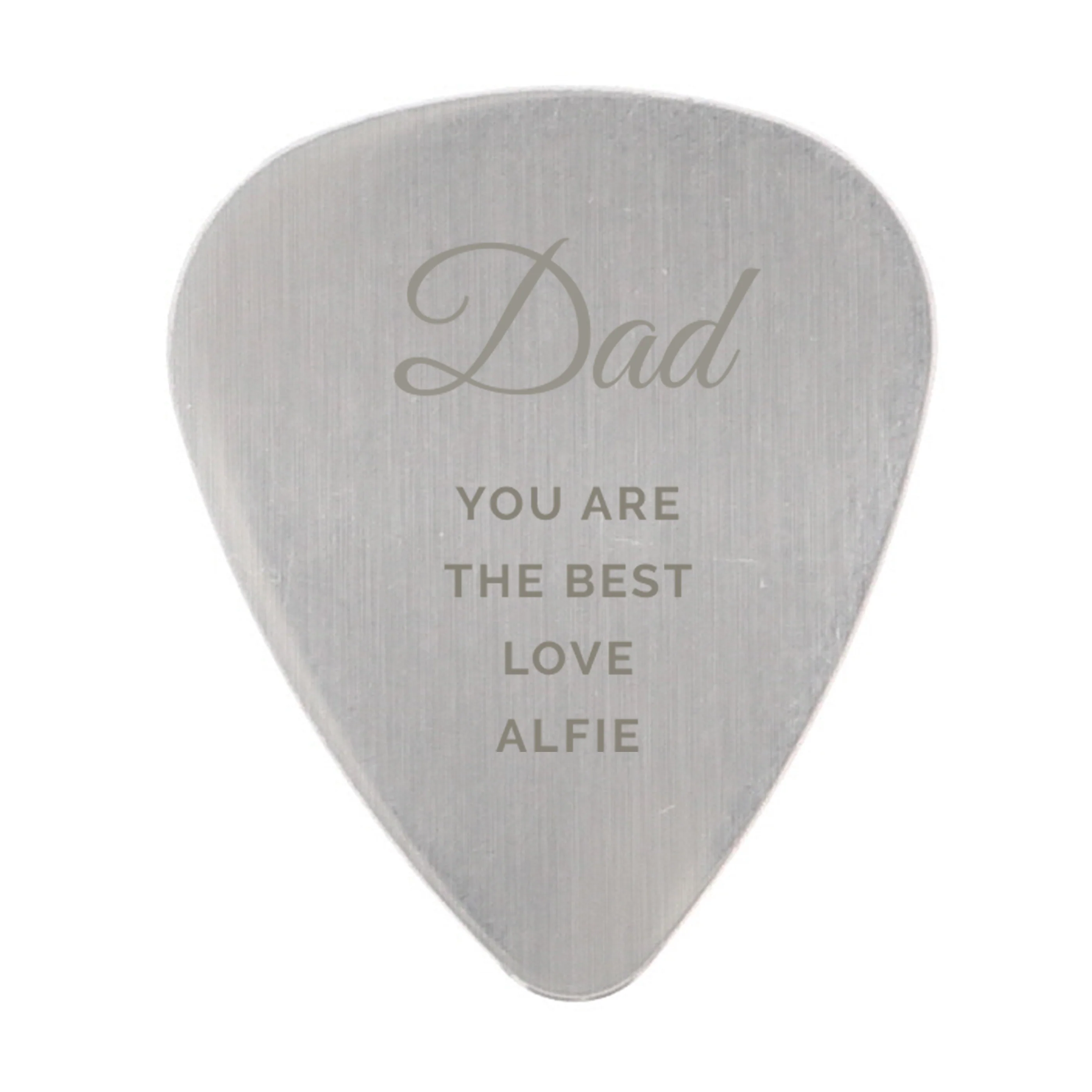 Personalised Free Text Big Name Silver Plectrum - Image 2