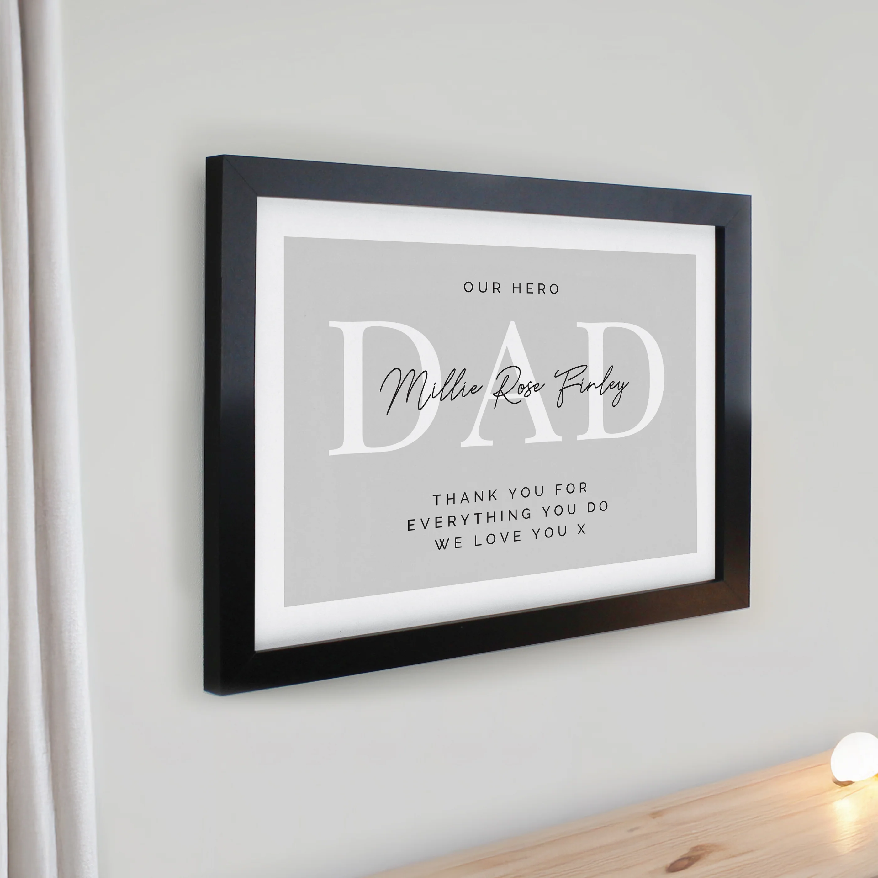 Personalised Free Text Black Poster Frame - Image 2