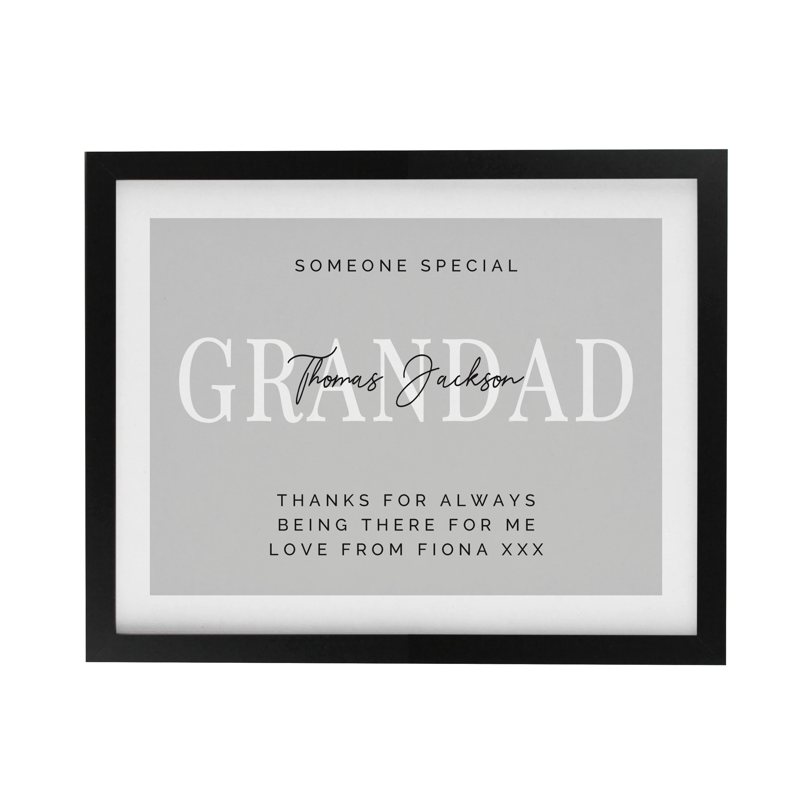 Personalised Free Text Black Poster Frame - Image 3