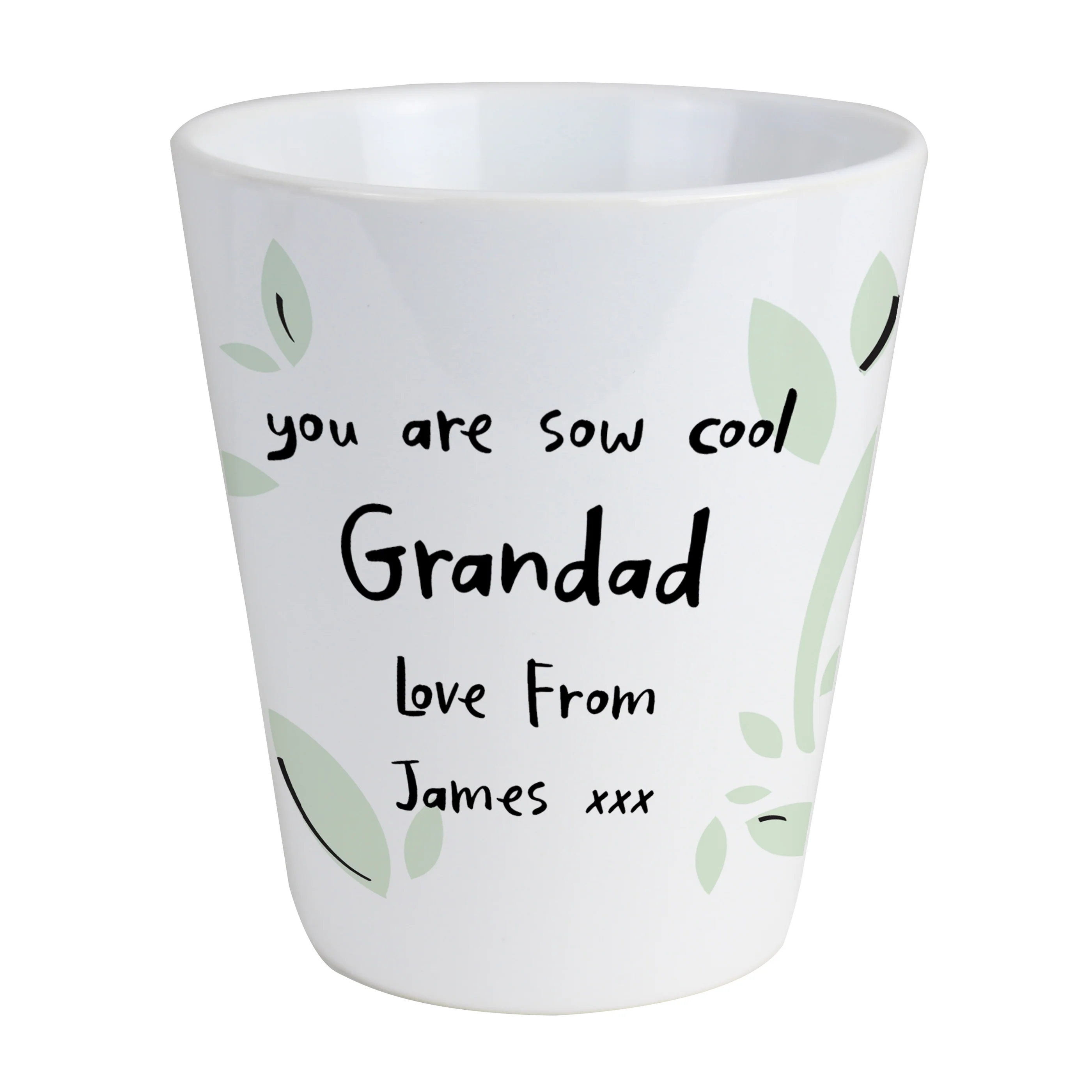 Personalised Free Text Botanical Plant Pot - Image 2