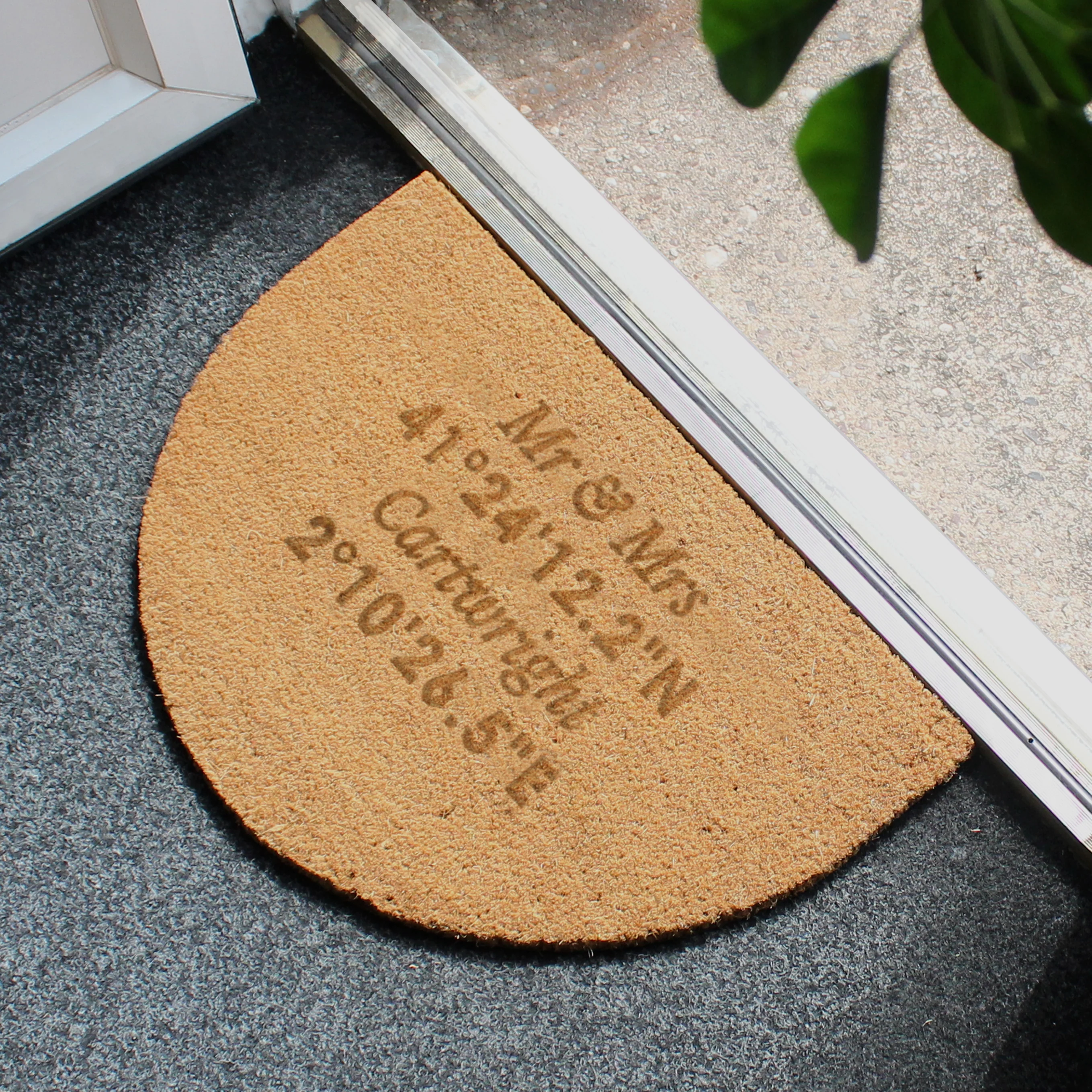 Personalised Free Text Half Moon Indoor Doormat - Image 2