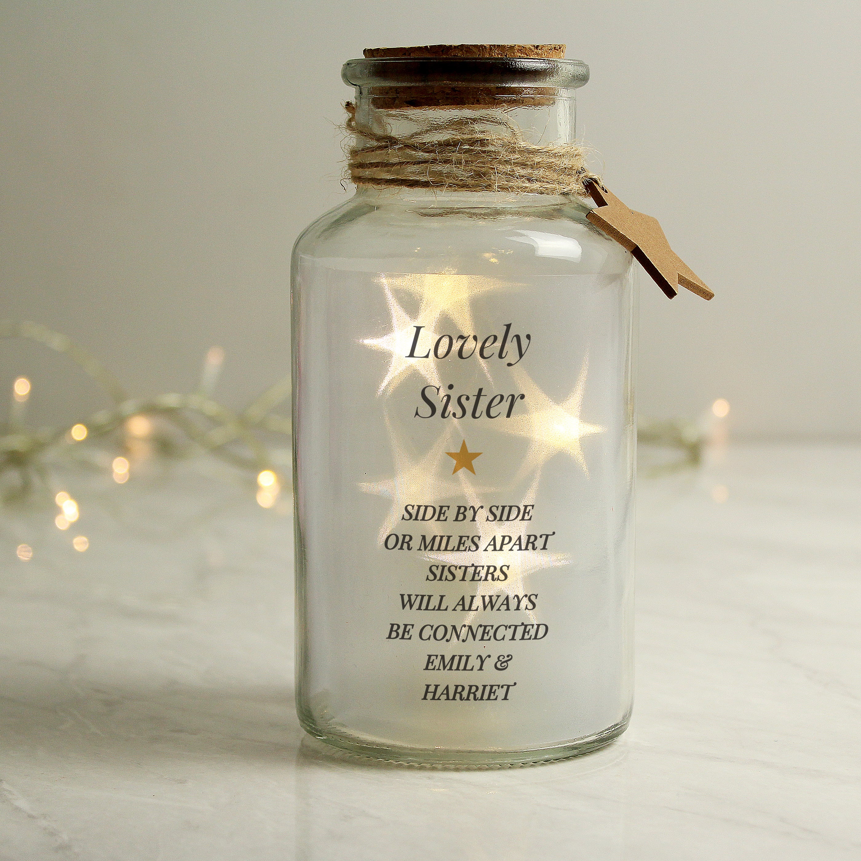 Personalised Free Text LED Glass Jar - Image 6