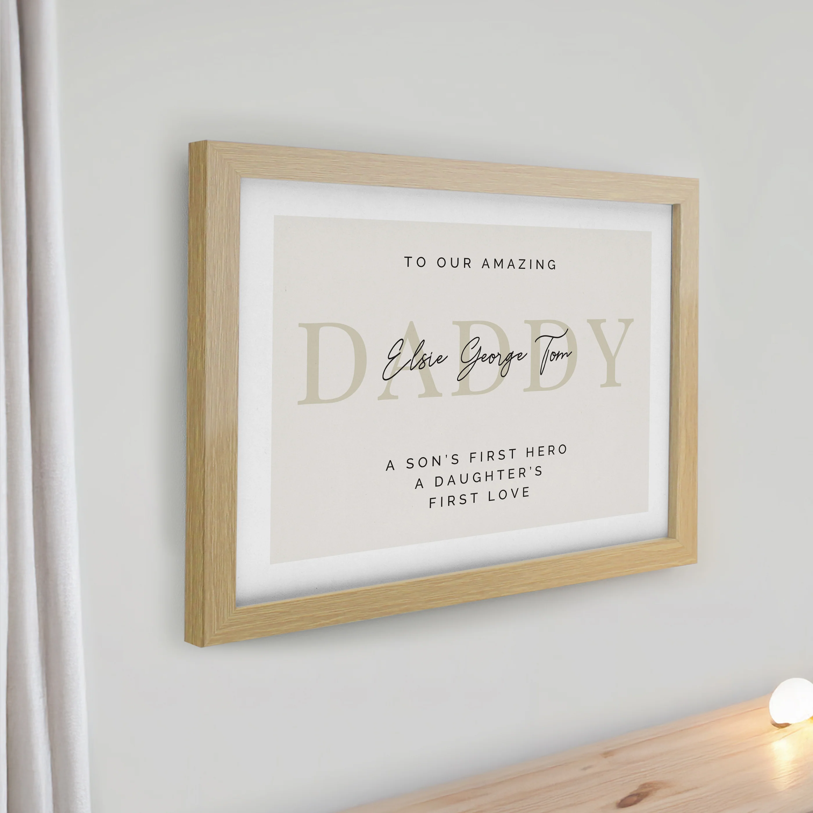 Personalised Free Text Oak Poster Frame - Image 2