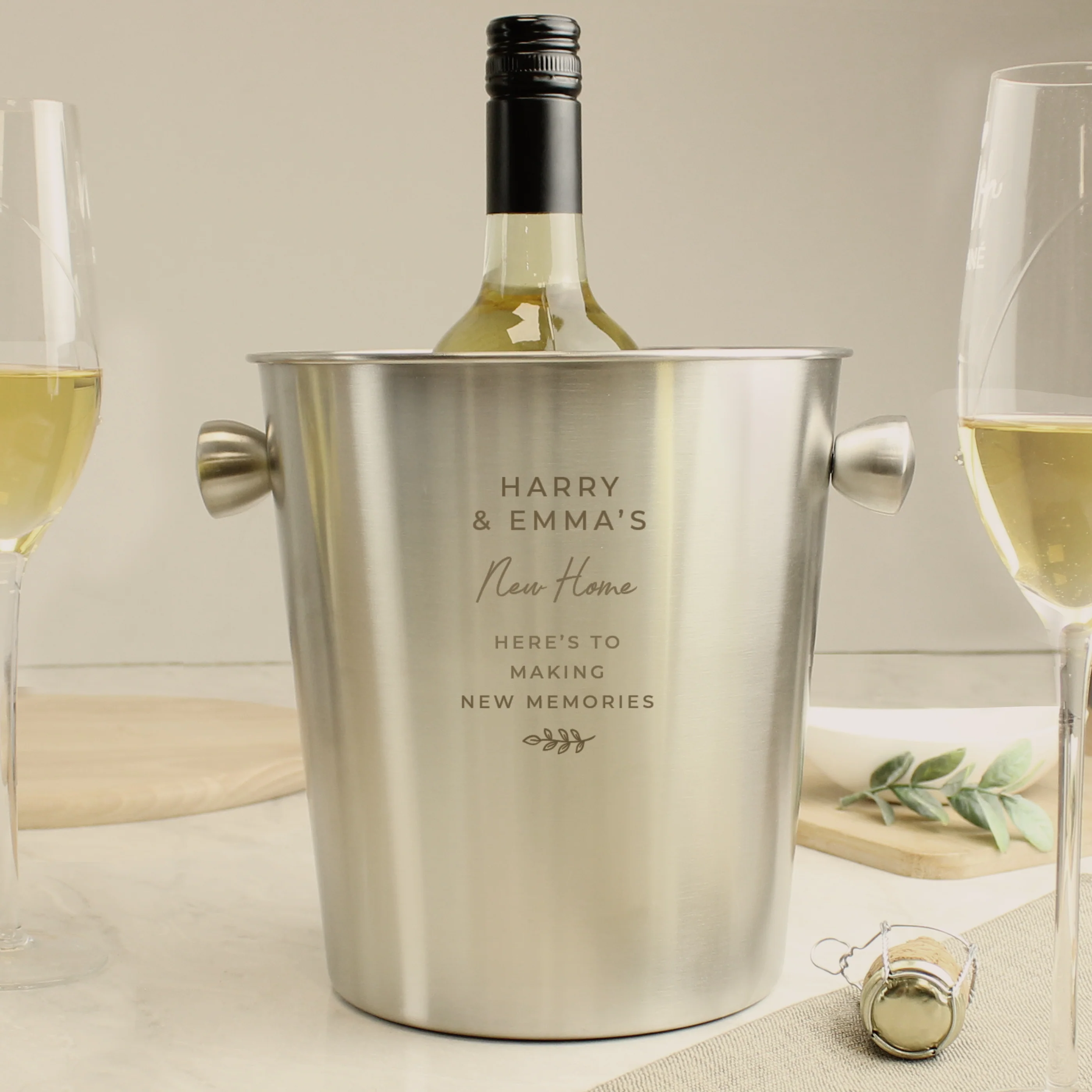 Personalised Free Text Stainless Steel Ice Bucket - Image 4