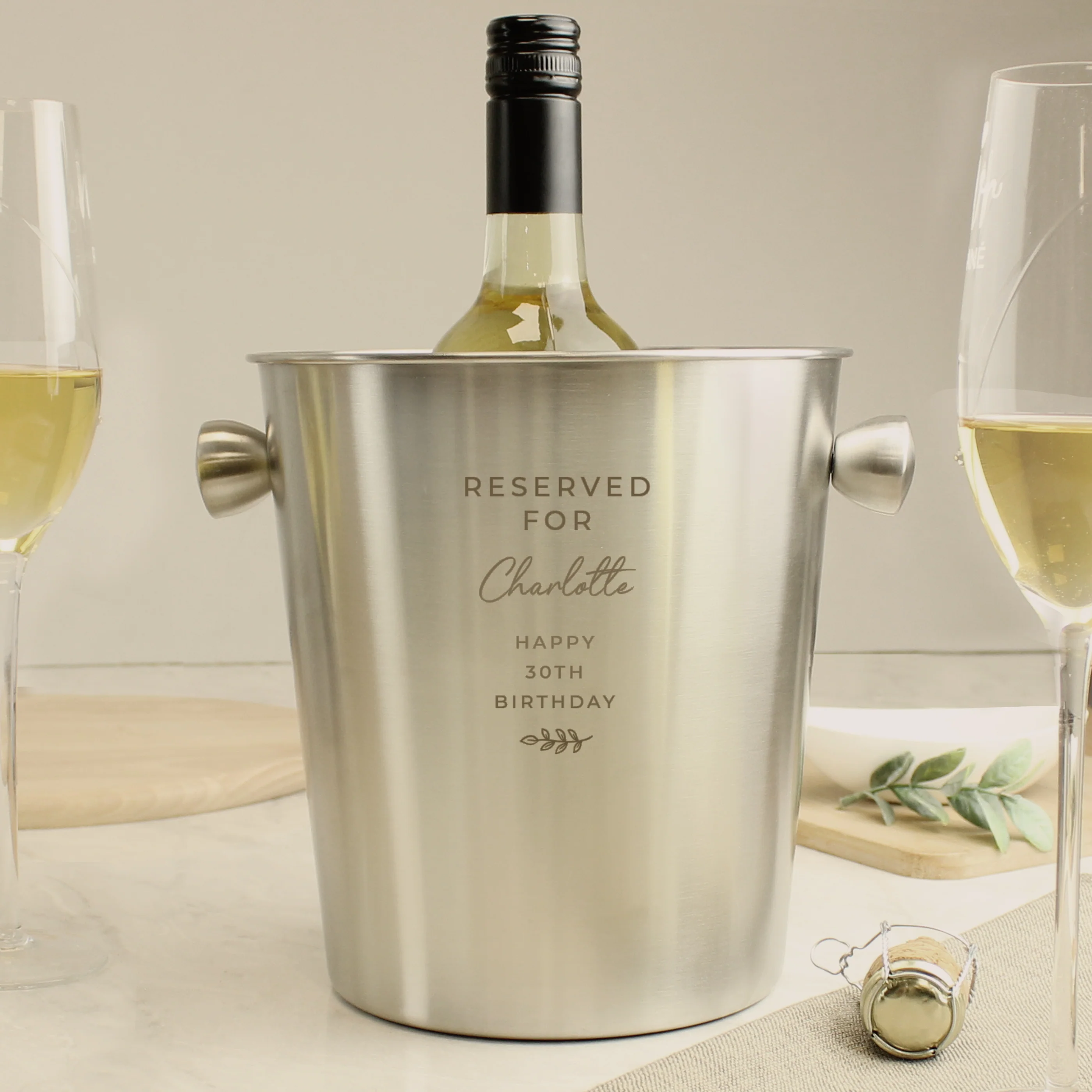 Personalised Free Text Stainless Steel Ice Bucket - Image 6