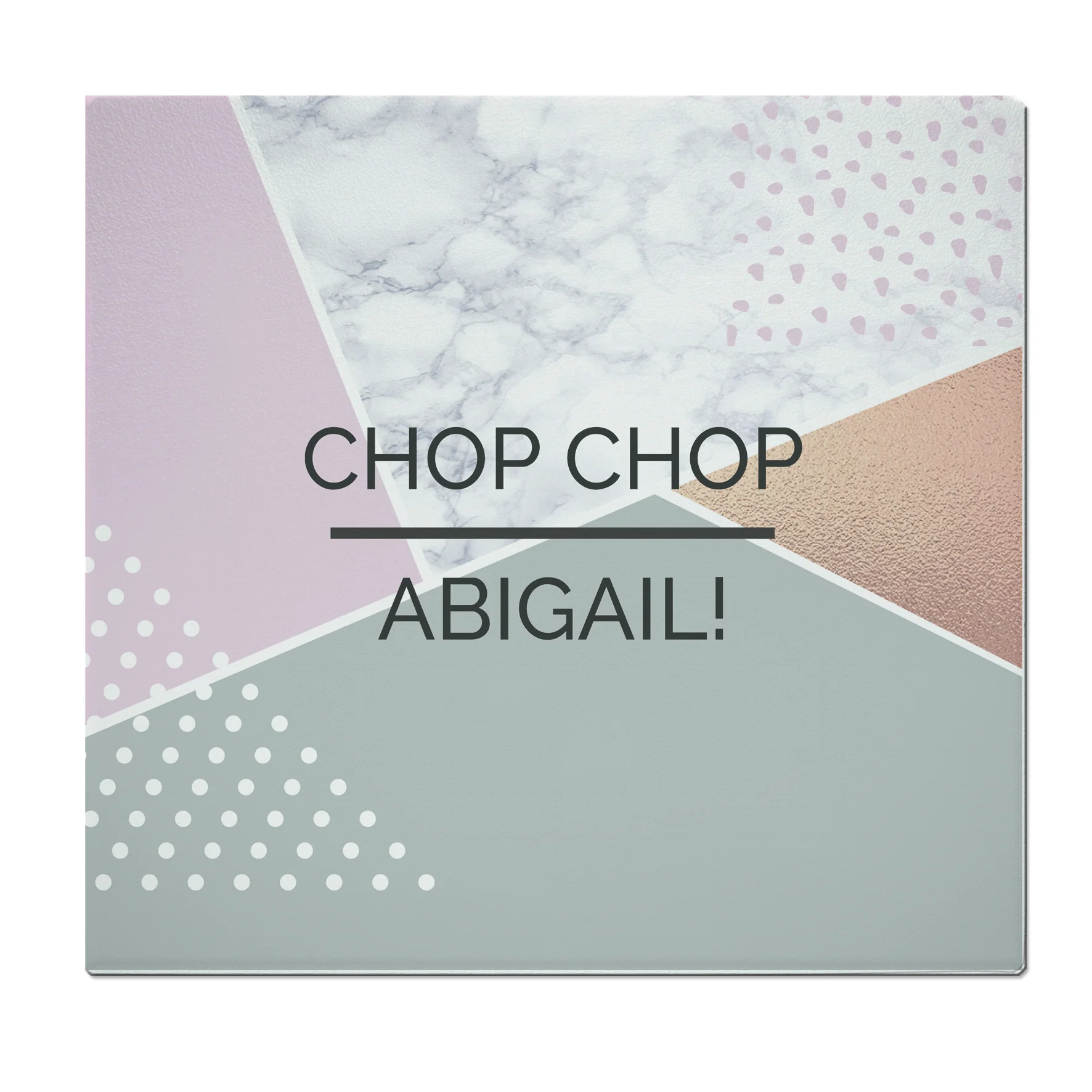 Personalised Geometric Glass Chopping Board/Worktop Saver - Image 5