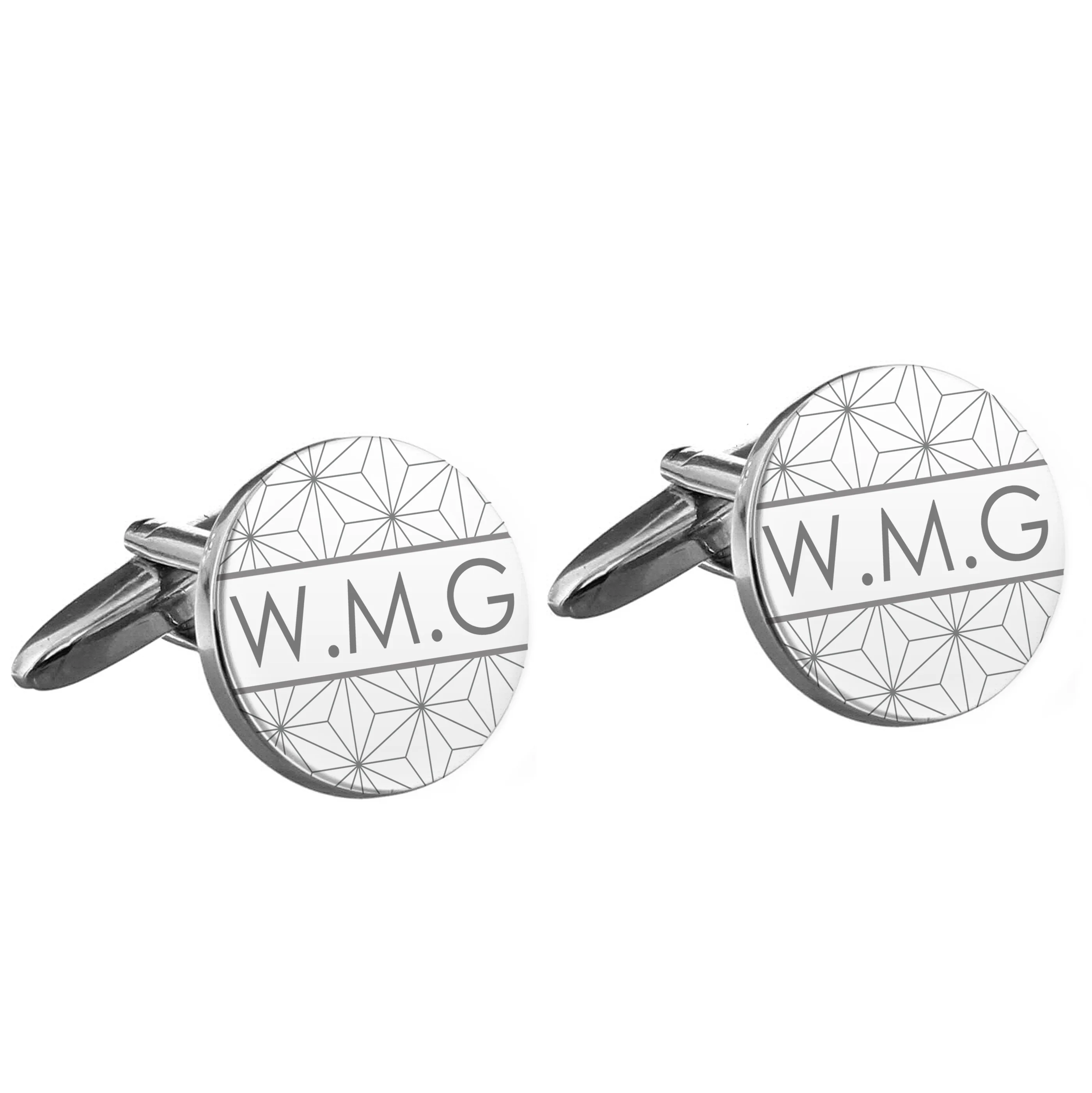 Personalised Geometric Round Cufflinks - Image 6