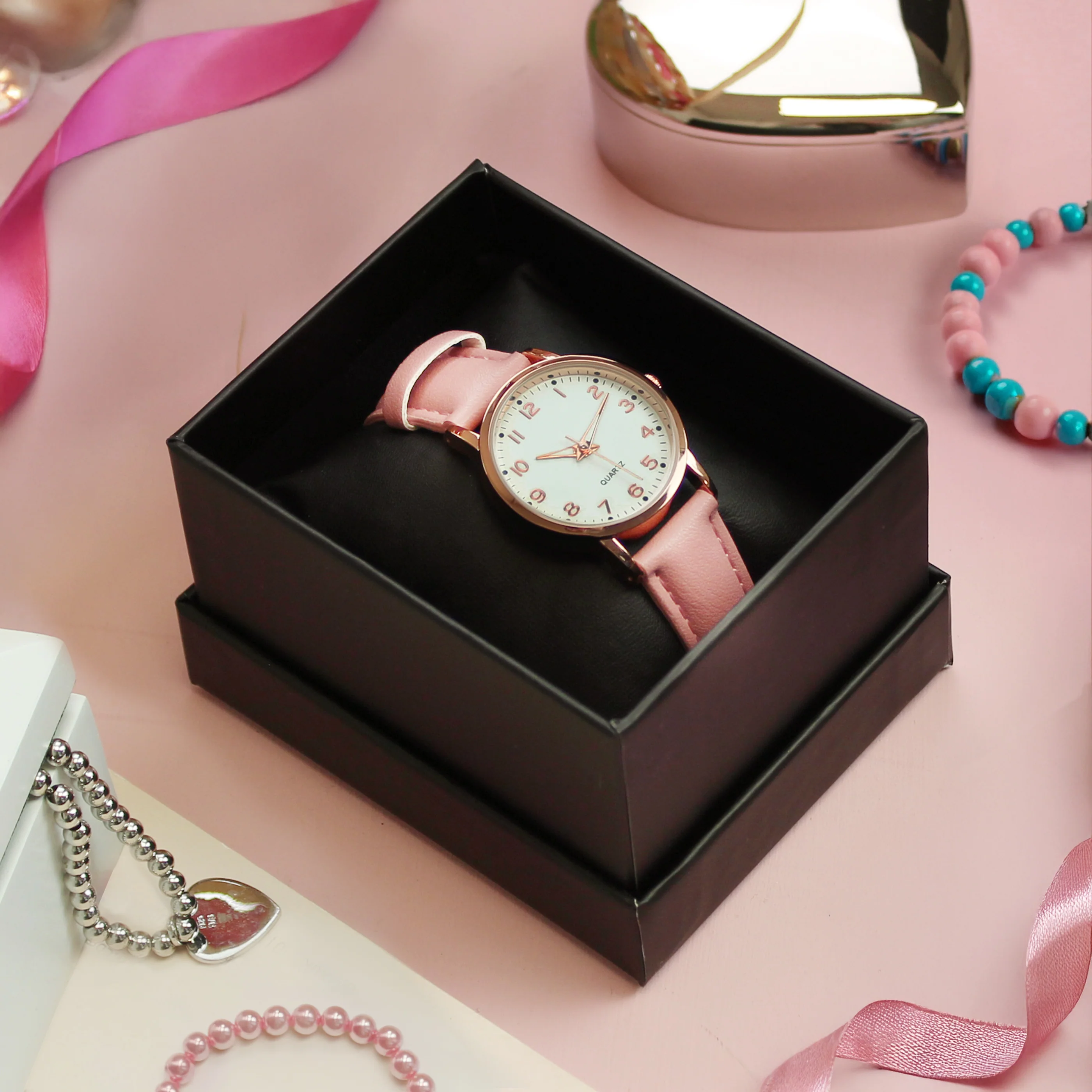 Personalised Girls Pink Watch - Image 4