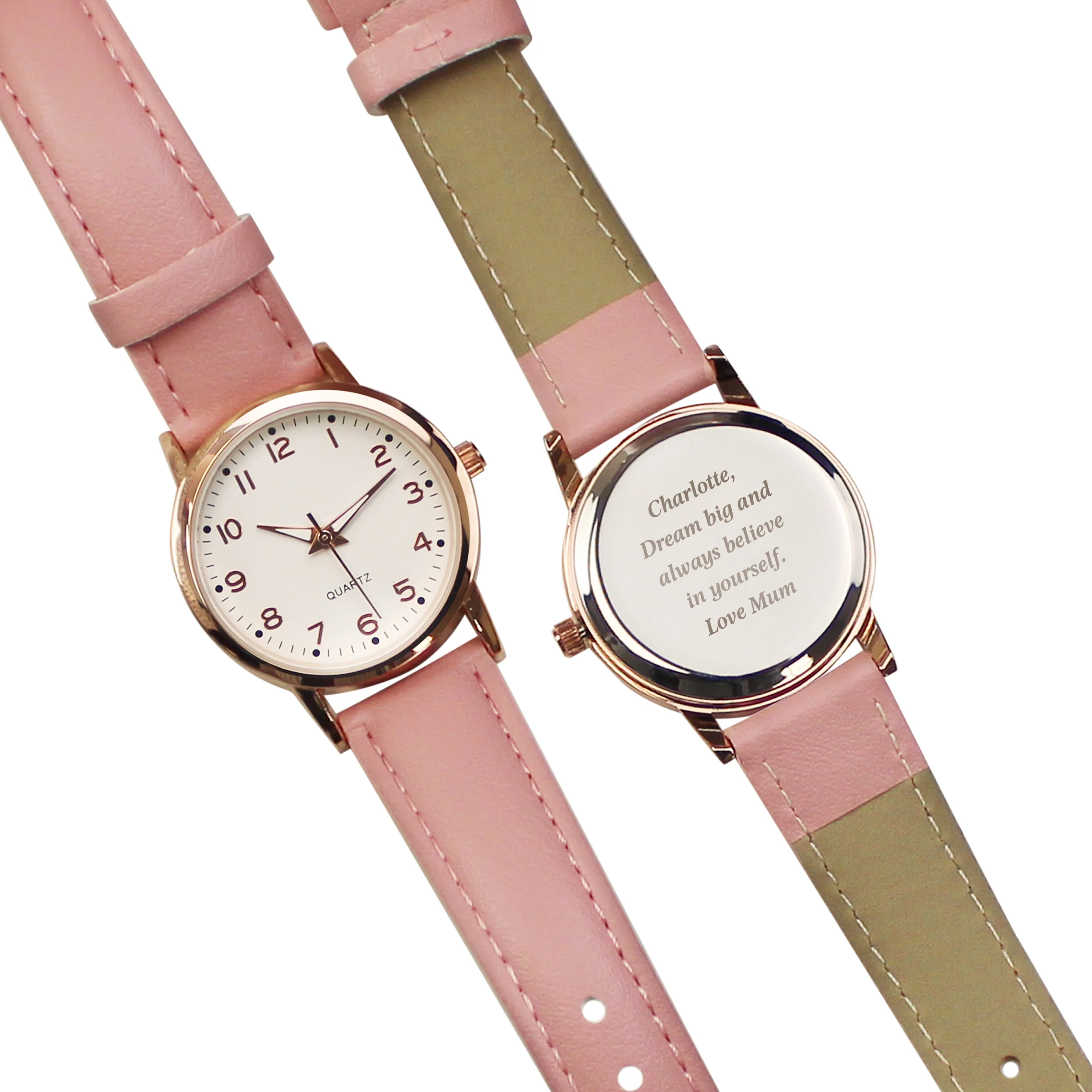 Personalised Girls Pink Watch - Image 5