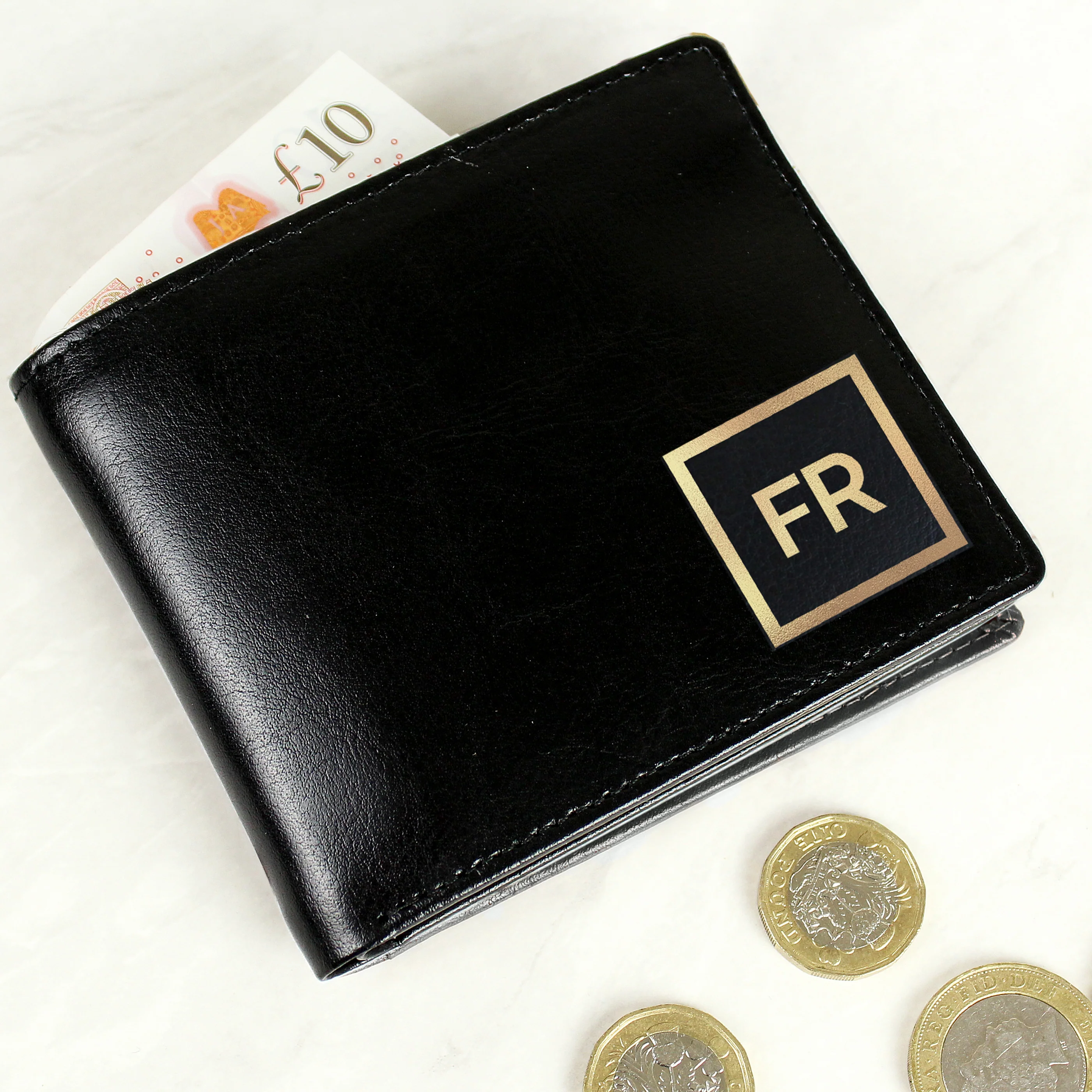 Personalised Gold Initials Leather Wallet - Image 3