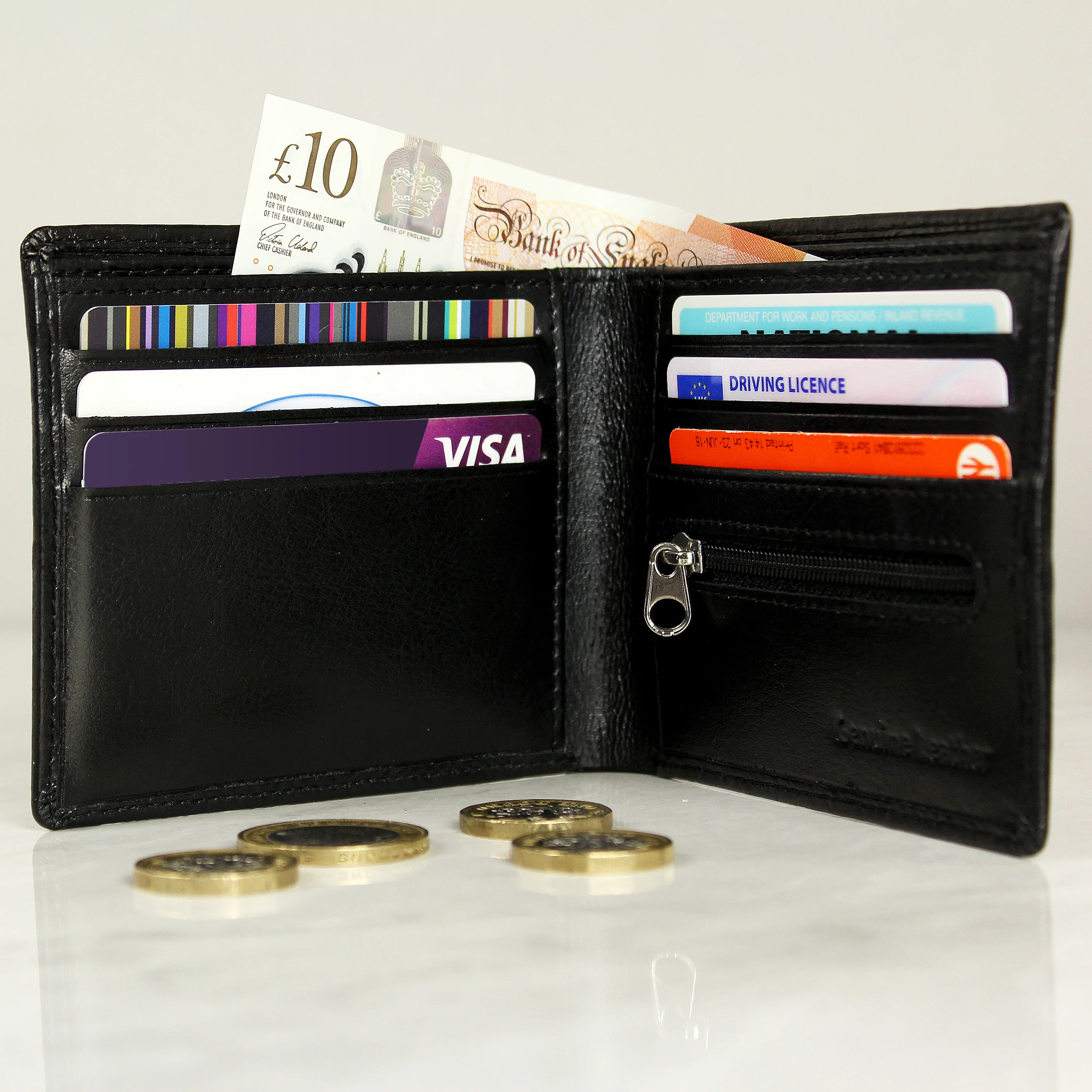 Personalised Gold Initials Leather Wallet - Image 4