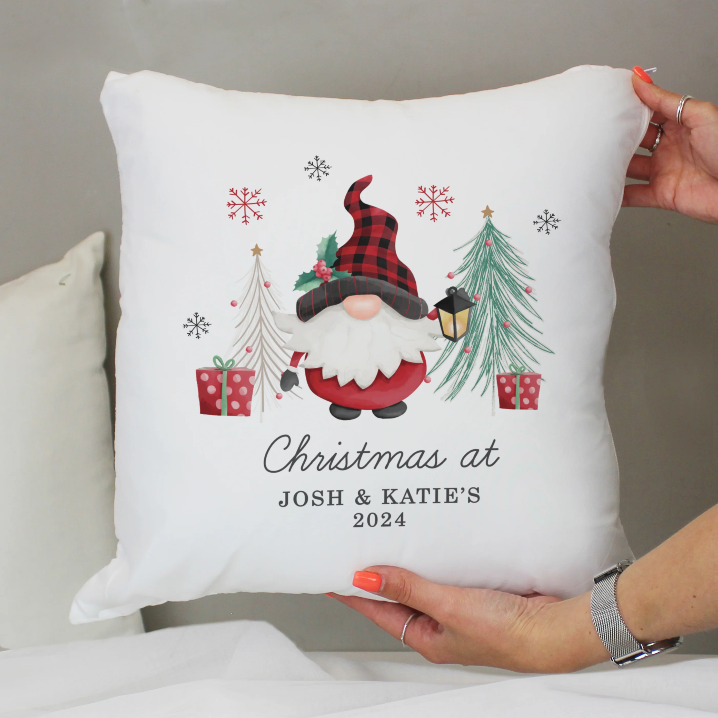 Personalised Gonk Christmas Cushion - Image 3