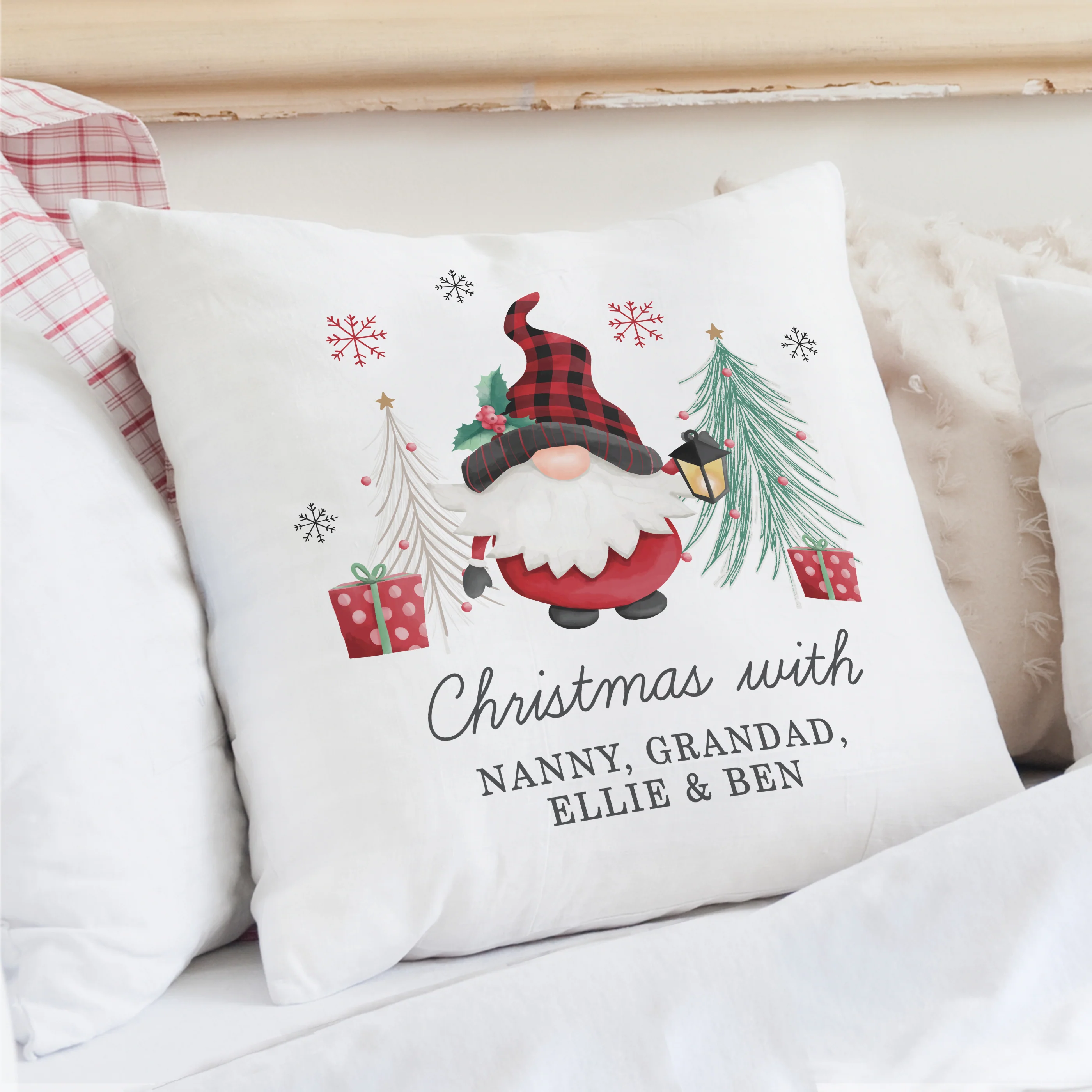 Personalised Gonk Christmas Cushion - Image 4