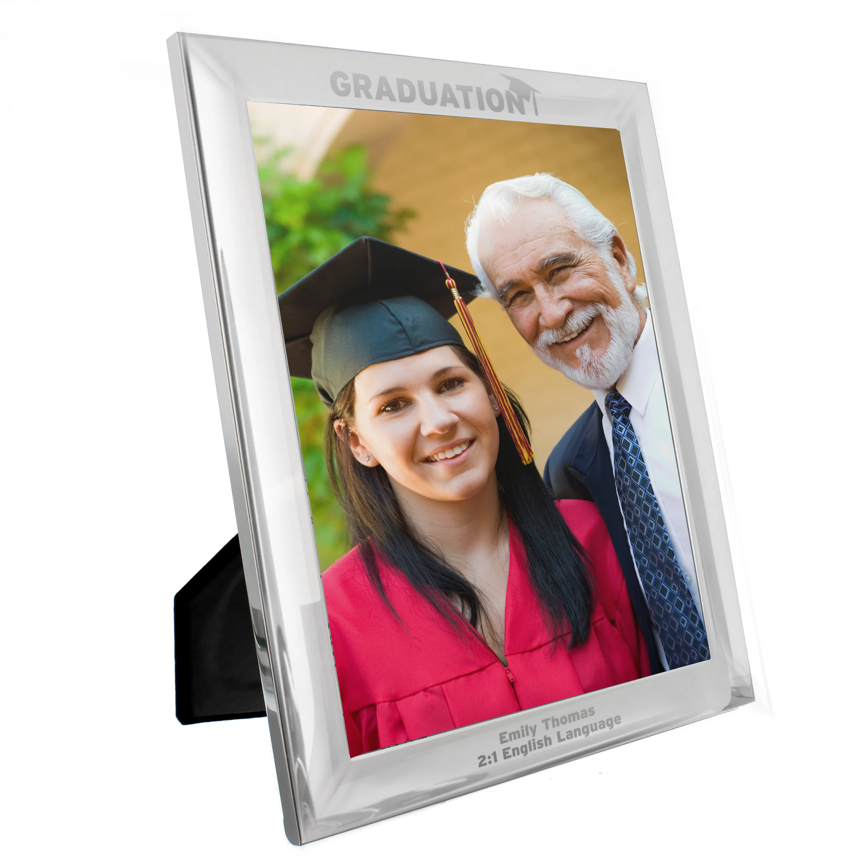 Personalised Graduation 10x8 Silver Photo Frame - Image 6