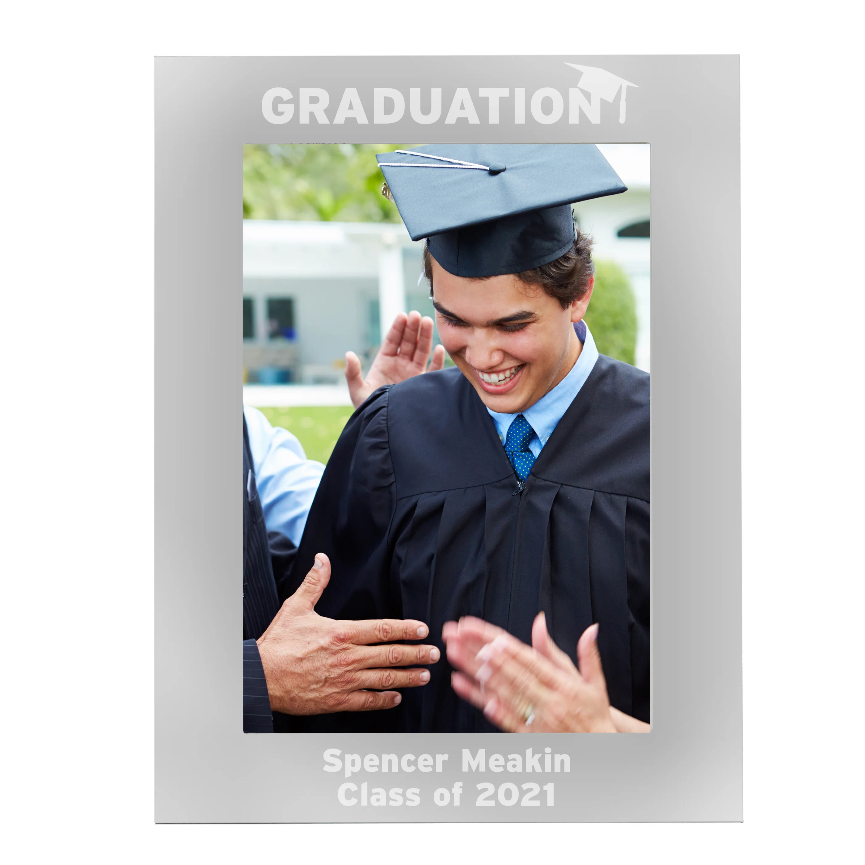 Personalised Graduation 5x7 Silver Photo Frame - Image 2