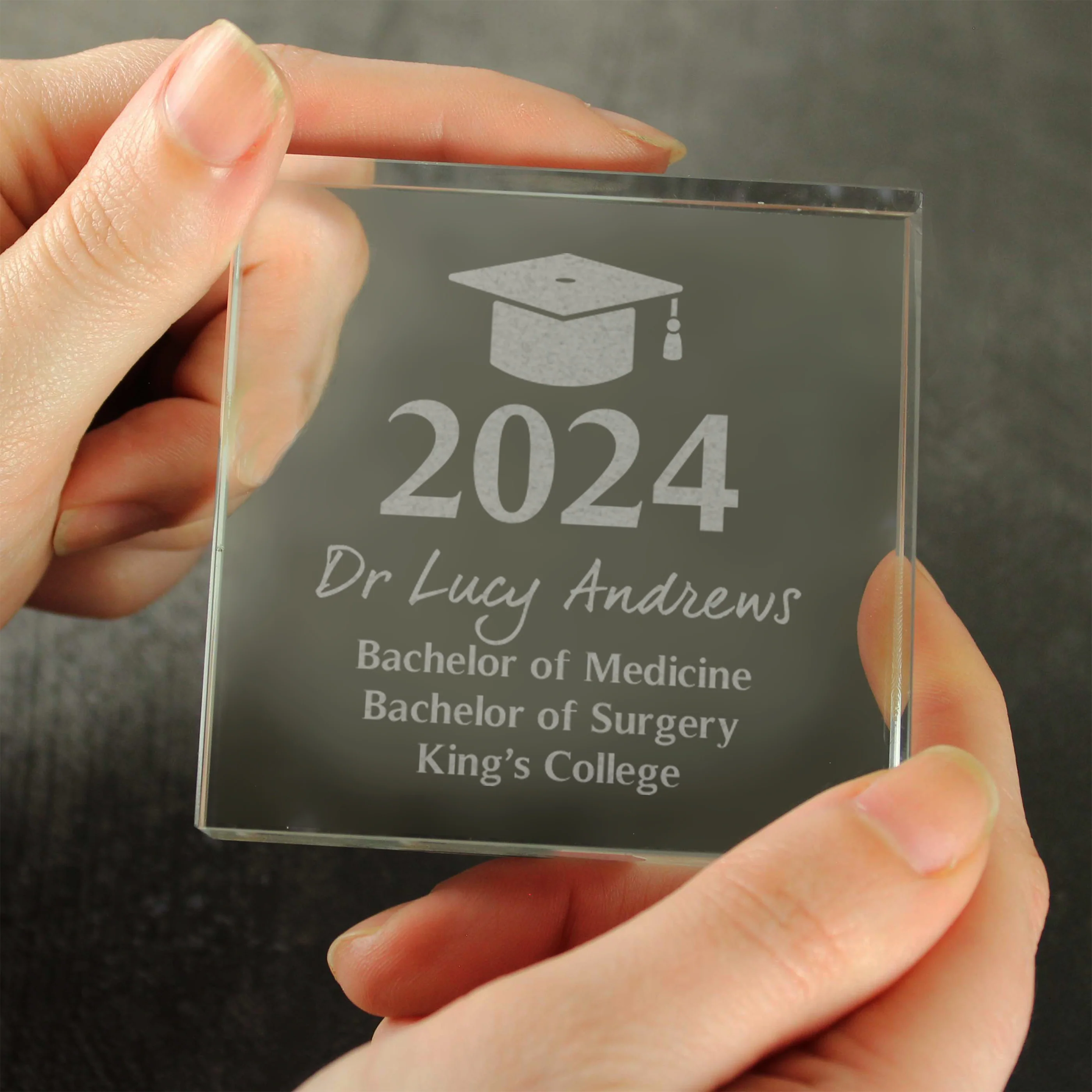 Personalised Graduation Crystal Token - Image 2