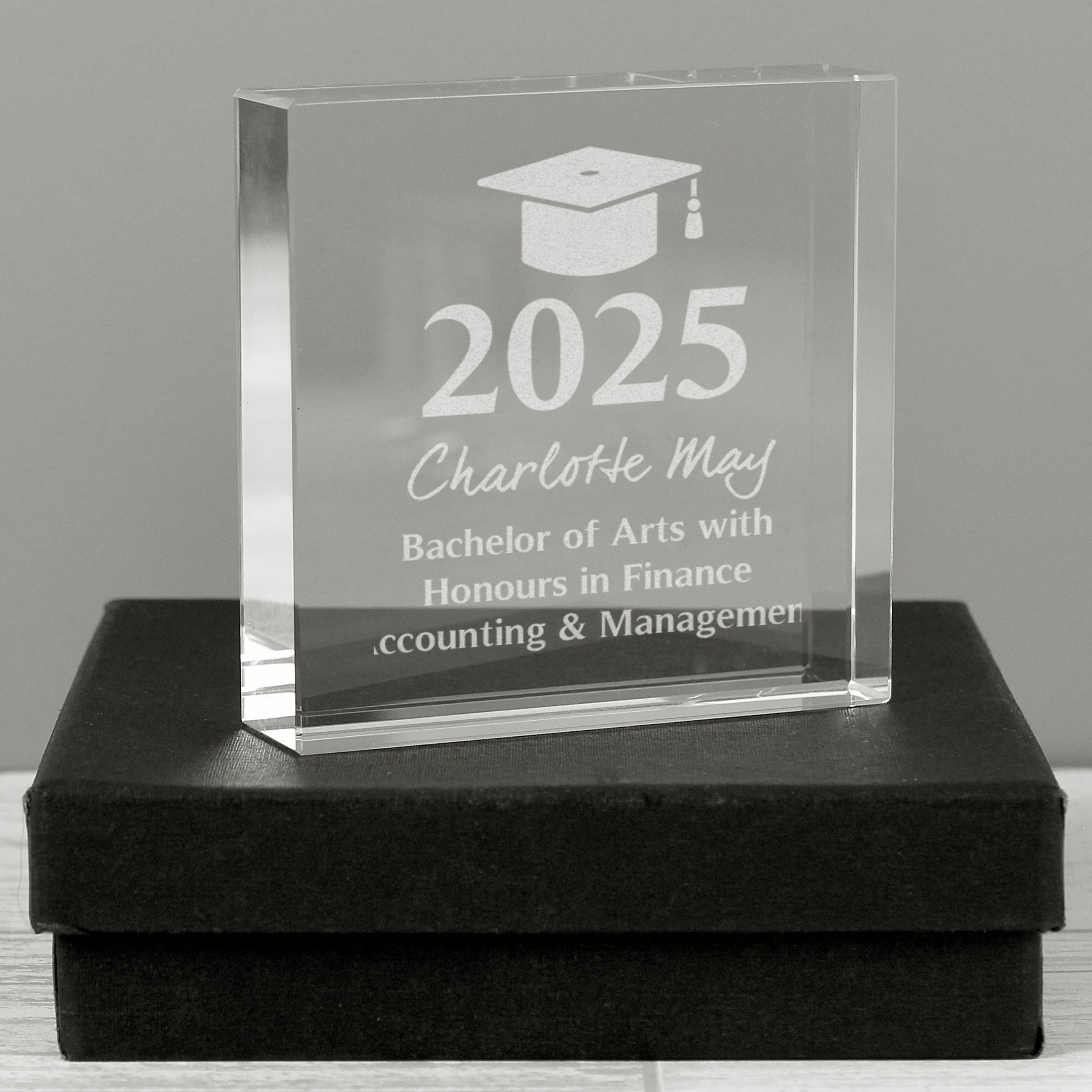 Personalised Graduation Crystal Token - Image 3