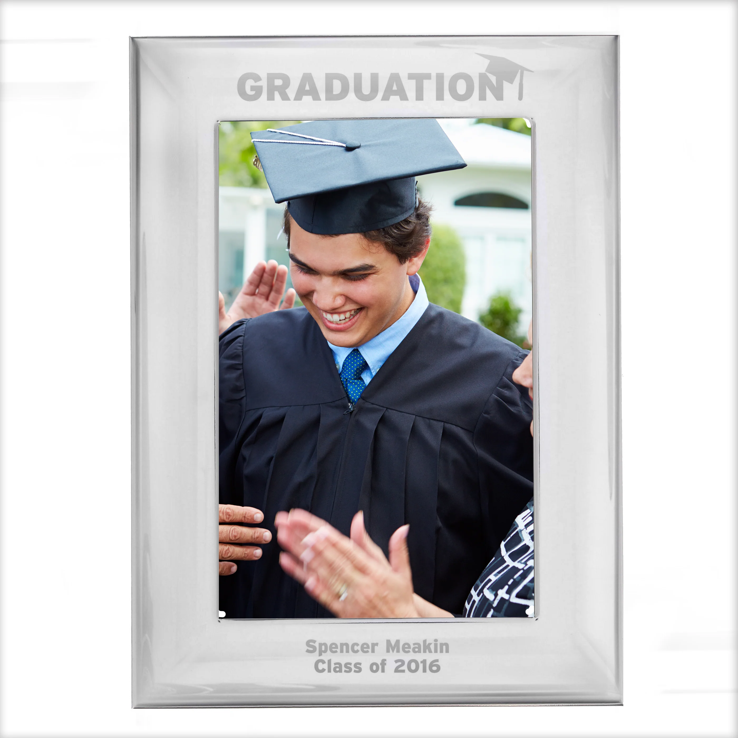 Personalised Graduation Silver 4x6 Photo Frame - Image 2