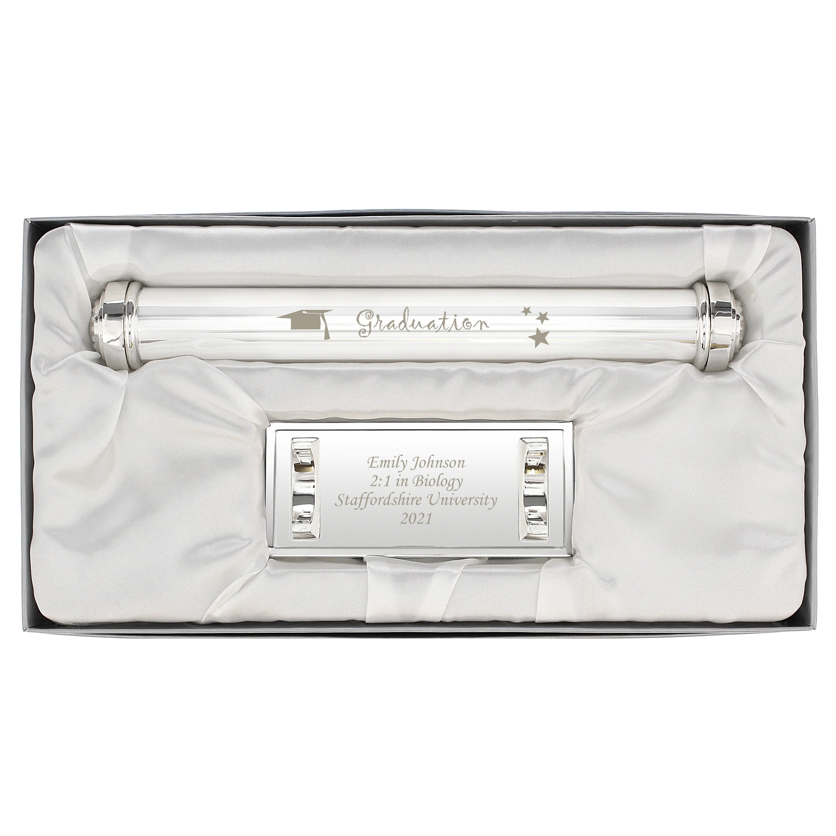 Personalised Graduation Silver Plated Certificate Holder - Image 2