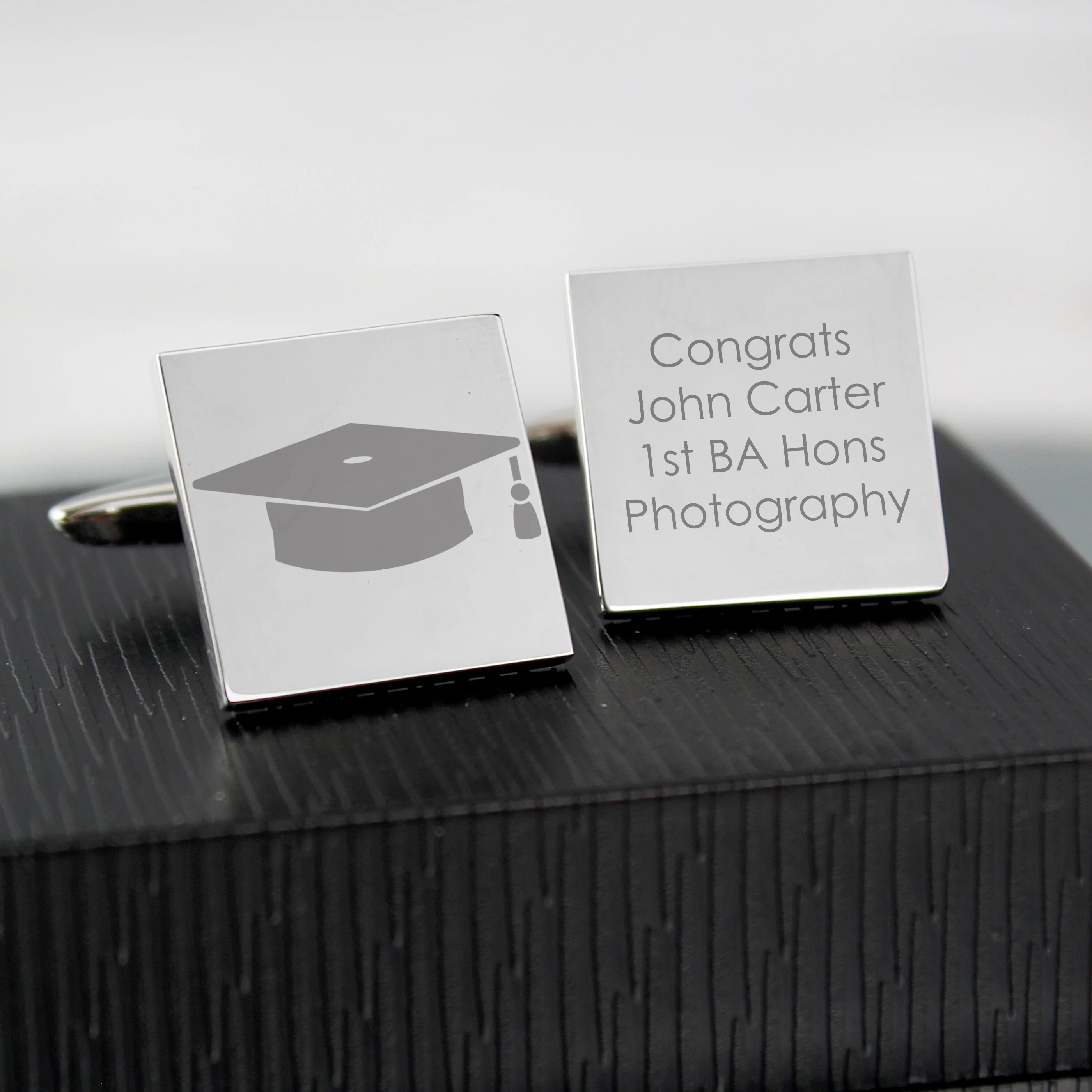 Personalised Graduation Square Cufflinks - Image 3