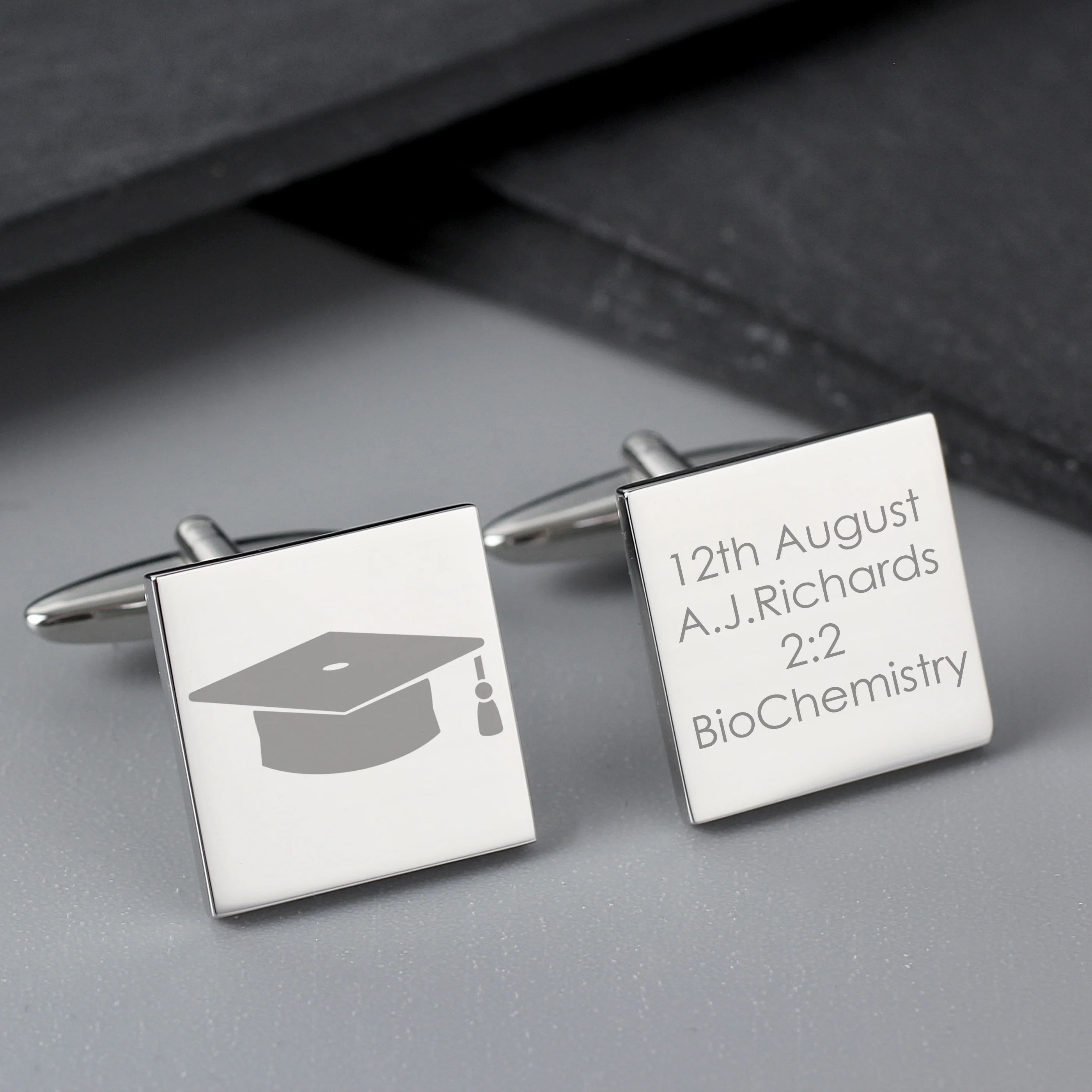 Personalised Graduation Square Cufflinks - Image 4