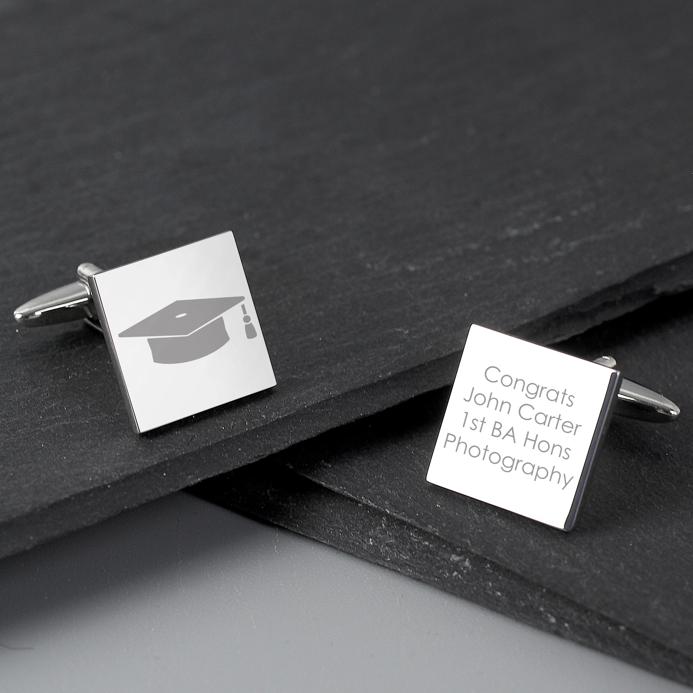 Personalised Graduation Square Cufflinks - Image 5