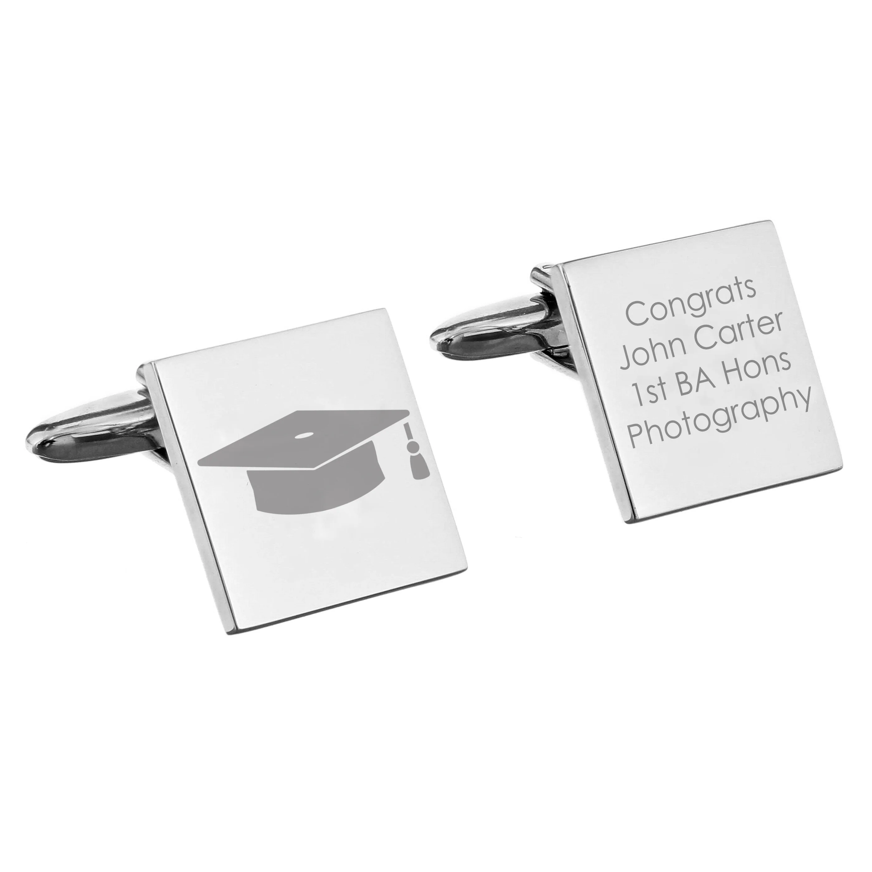 Personalised Graduation Square Cufflinks - Image 7